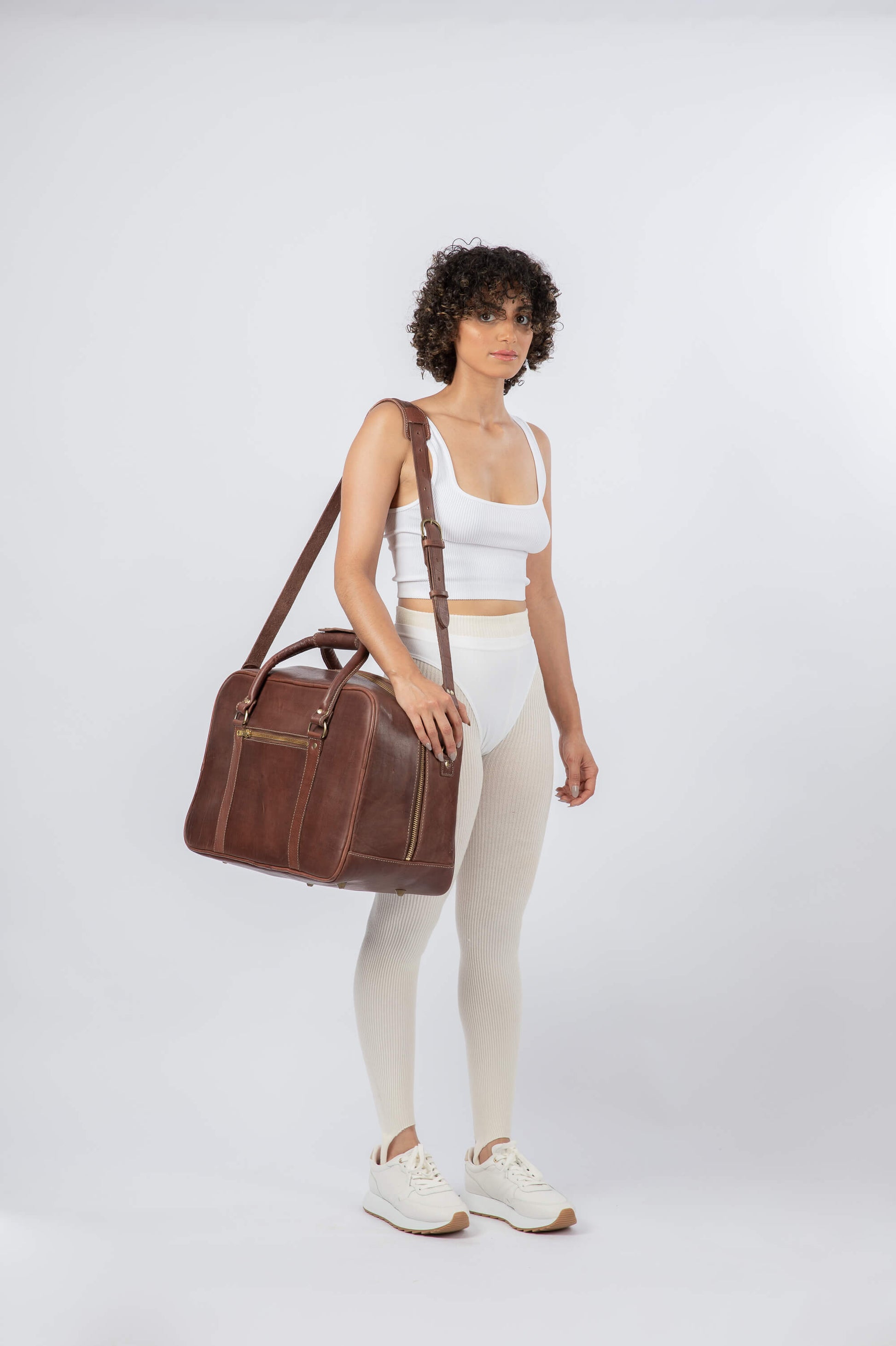 Leather Cabin Bag Chestnut