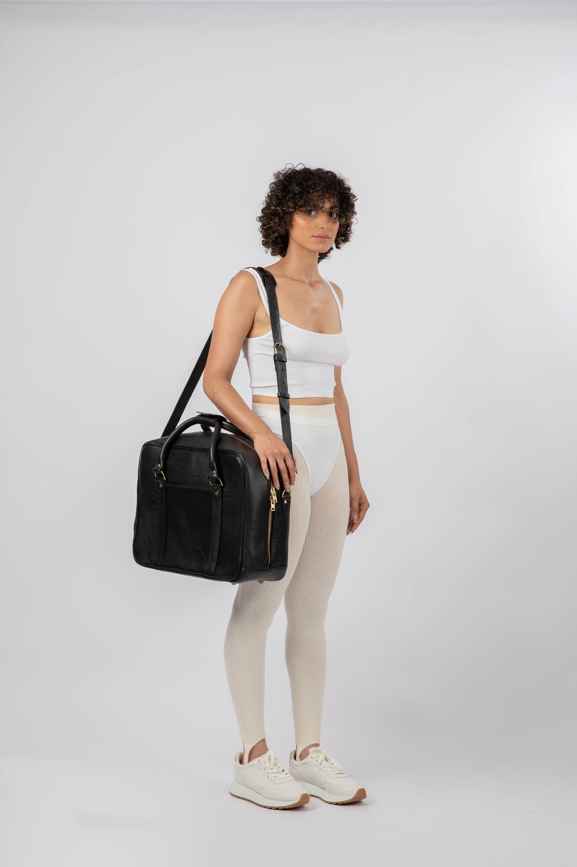 Leather Pilot Bag Black