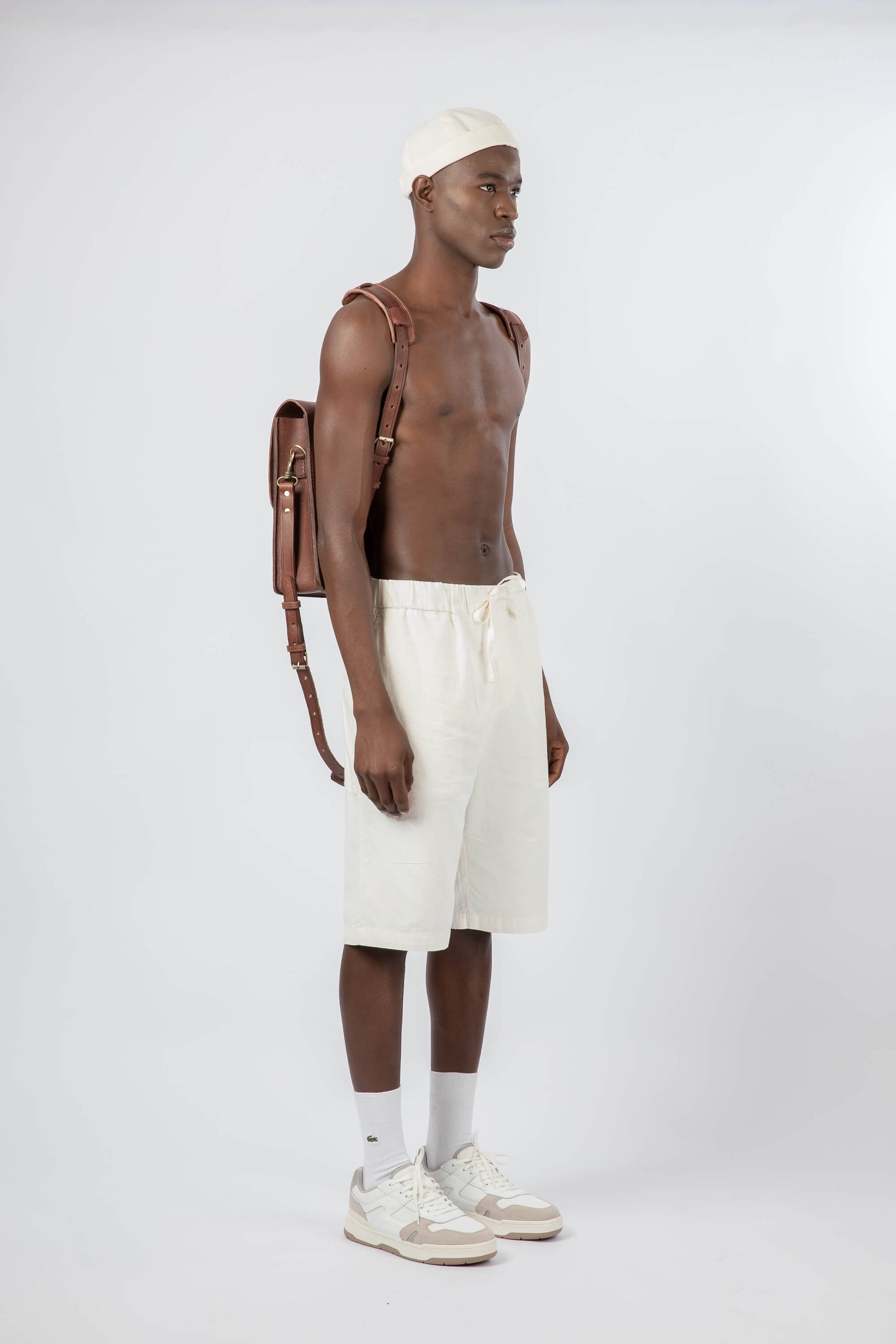Leather Backpack Straps for Messenger Bag  Chestnut