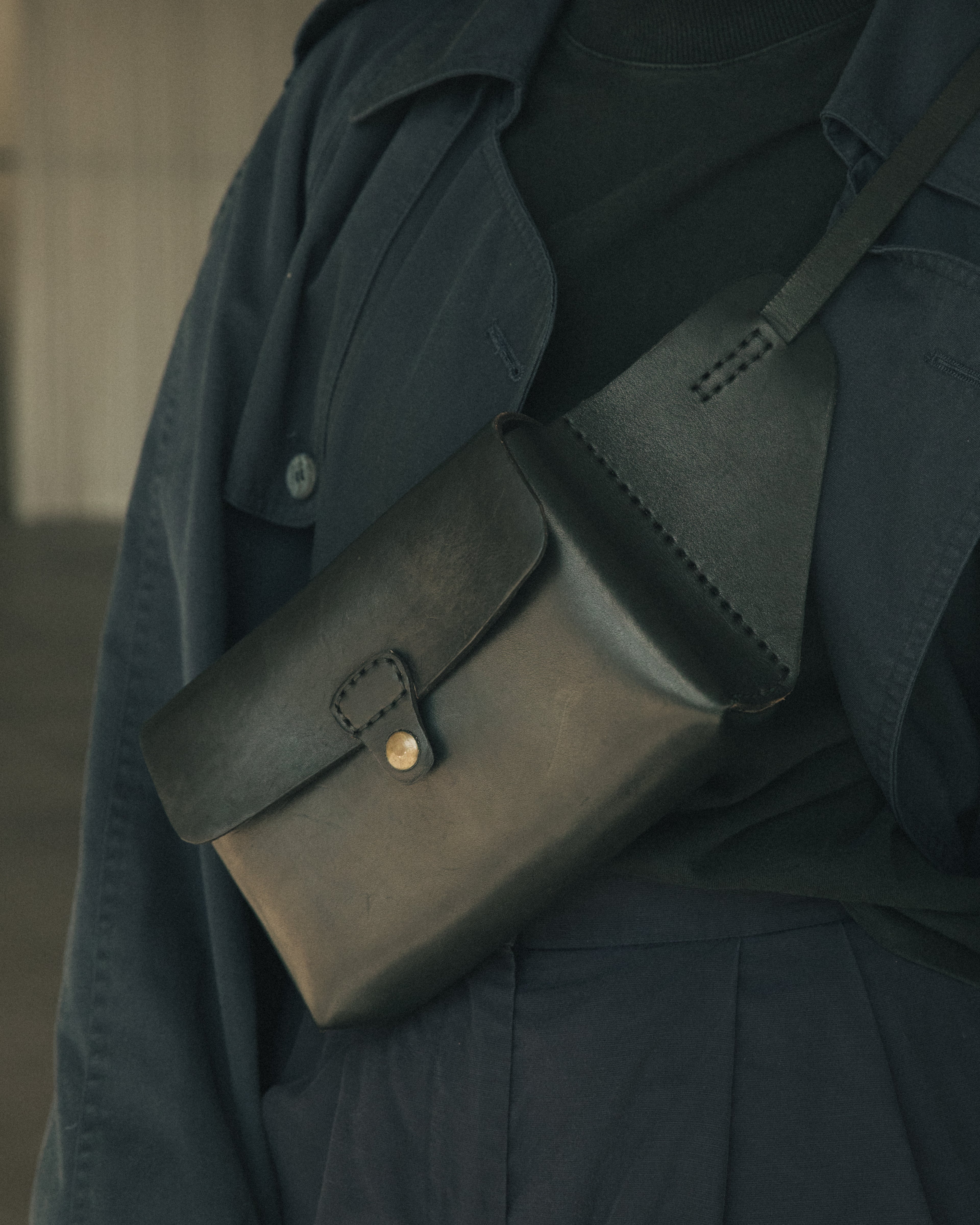 Leather Belt Bag Black