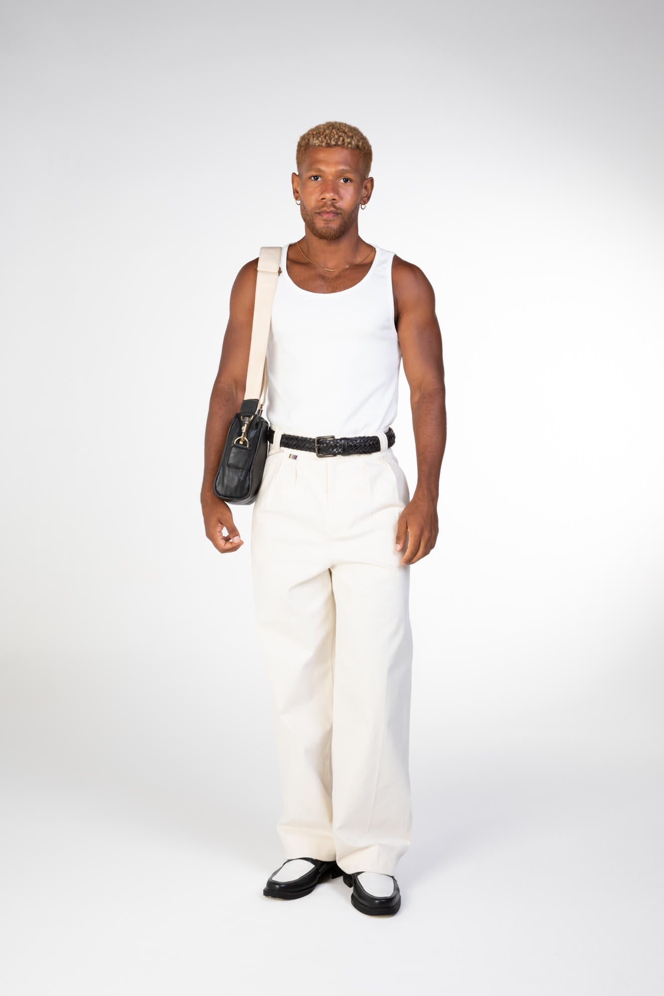 Soft Leather Crossbody Pouch Black