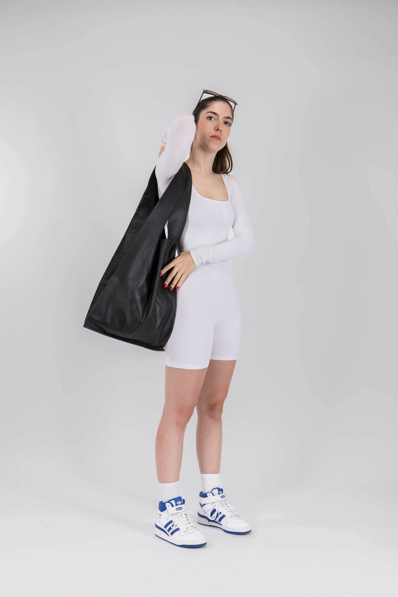 Soft Leather Maxi Market Bag Black