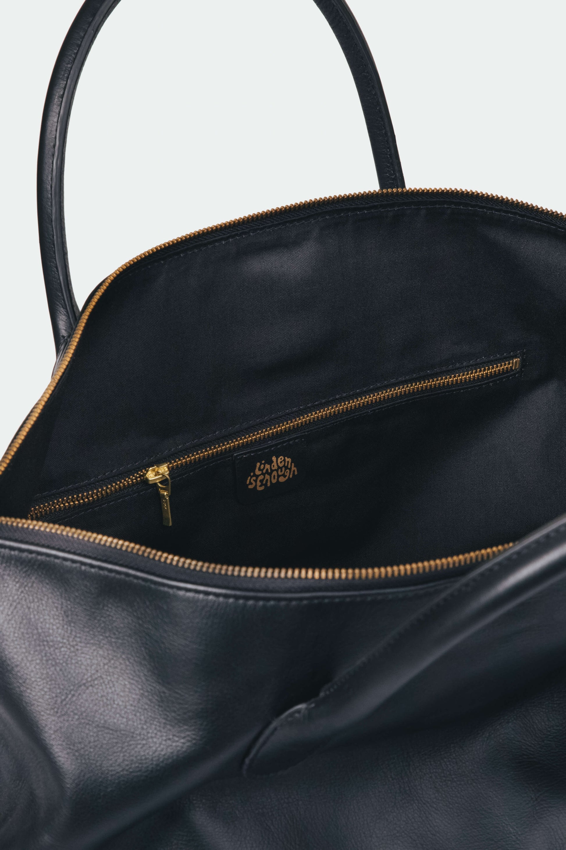 Soft Leather Duffle Bag Black