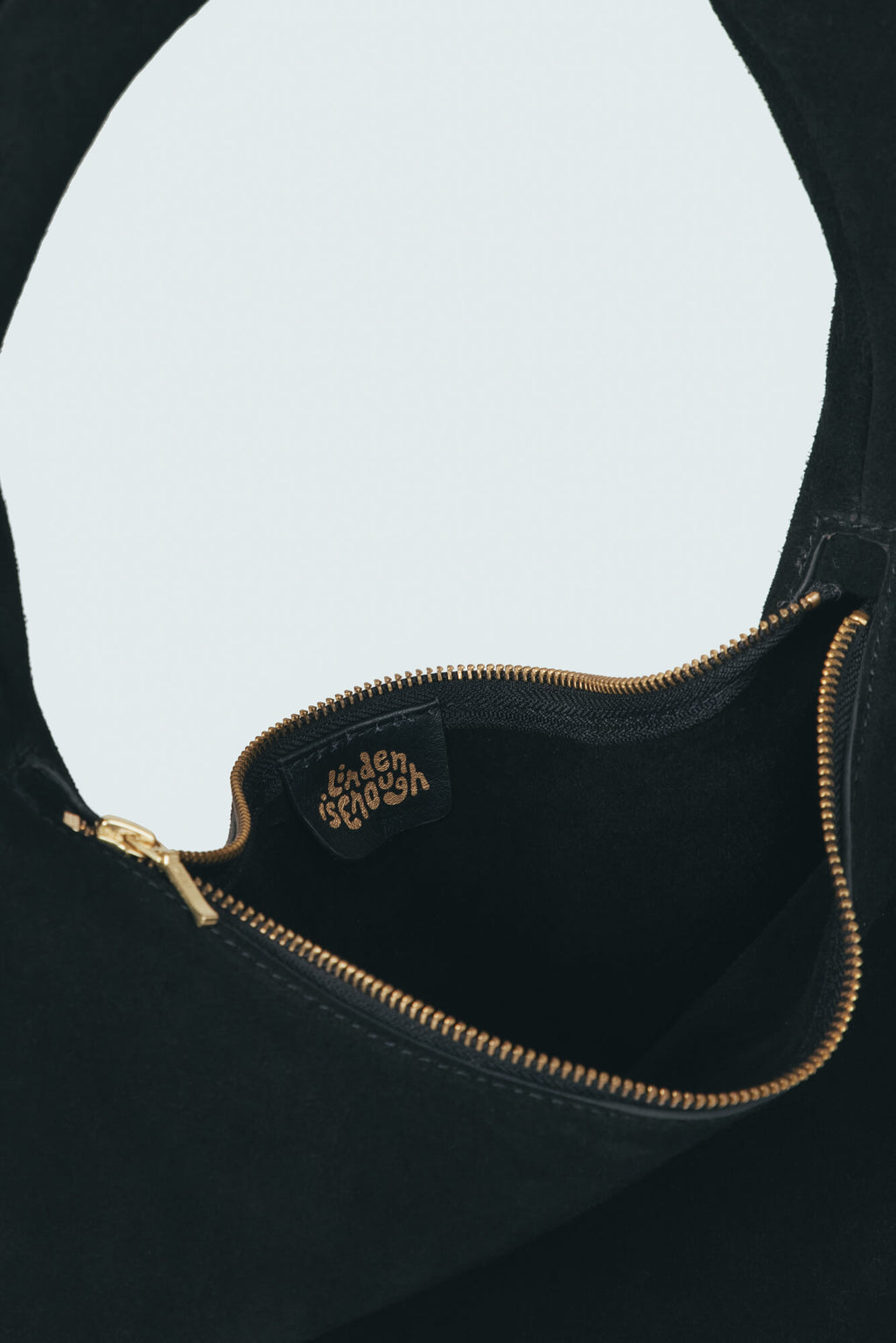 Suede Slouchy Shoulder Bag Black