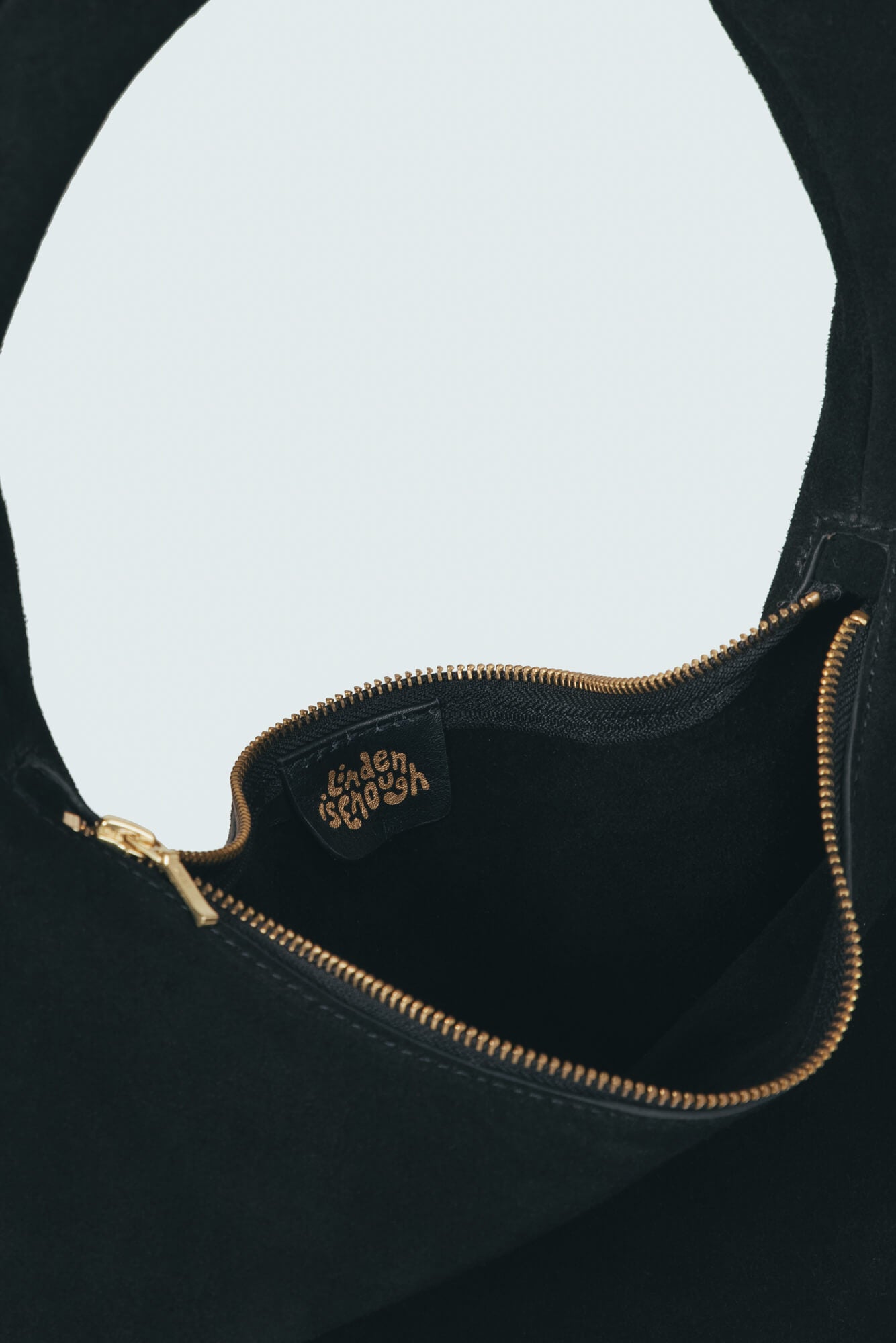 Suede Slouchy Shoulder Bag Black