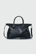 Soft Leather Duffle Bag Black