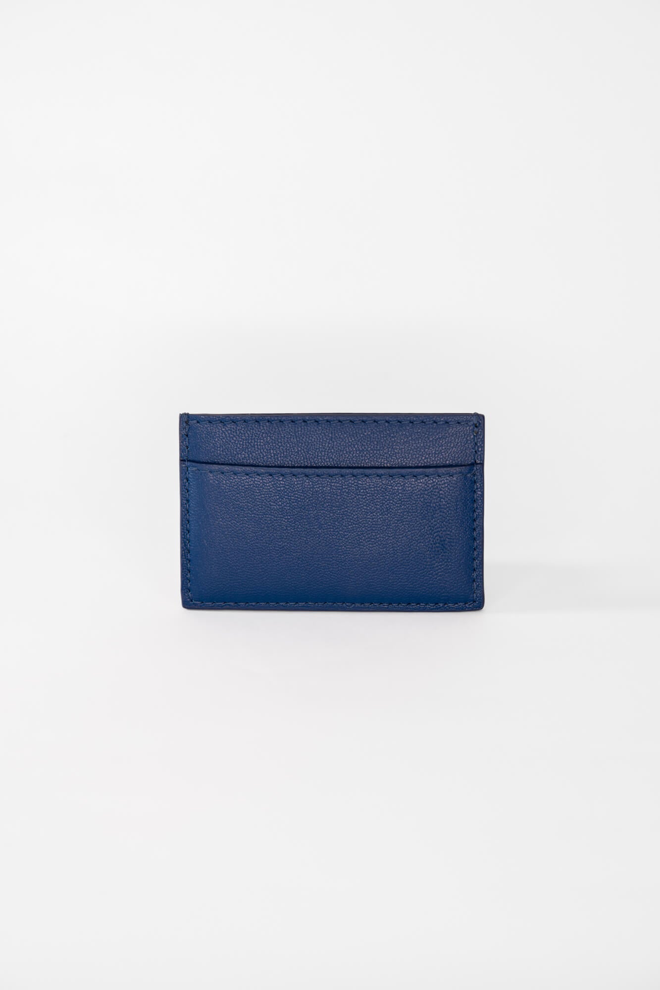 Leather Card Holder Blue