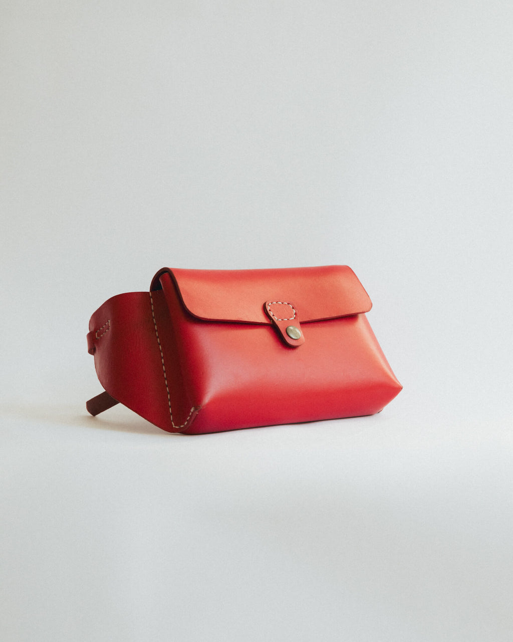 Leather Belt Bag Red