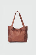 Soft Leather Medium Tote Chestnut