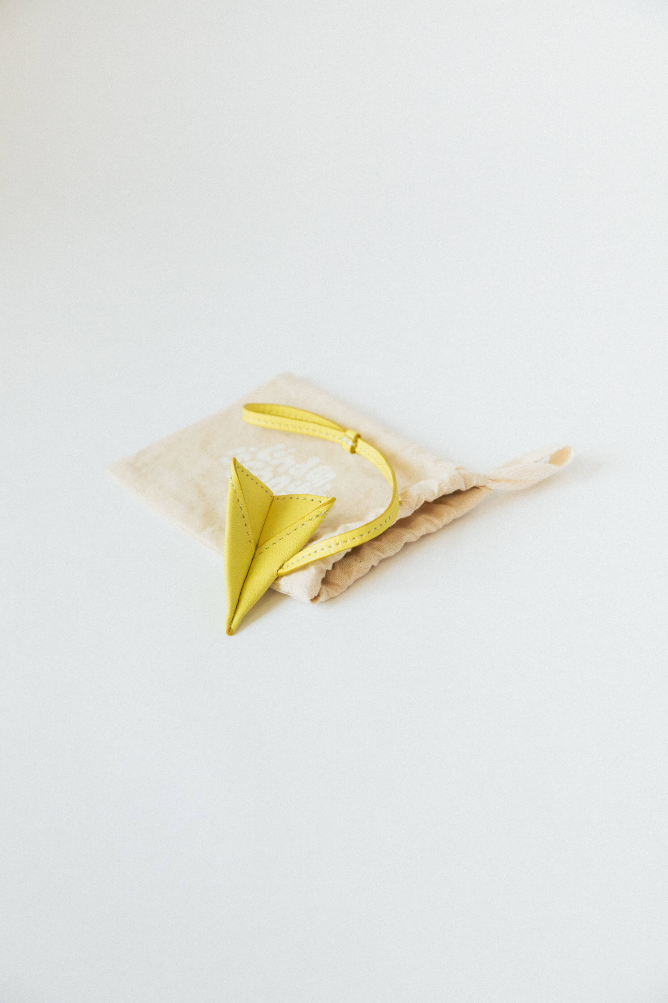 Paper Airplane Bag Charm Butter Yellow