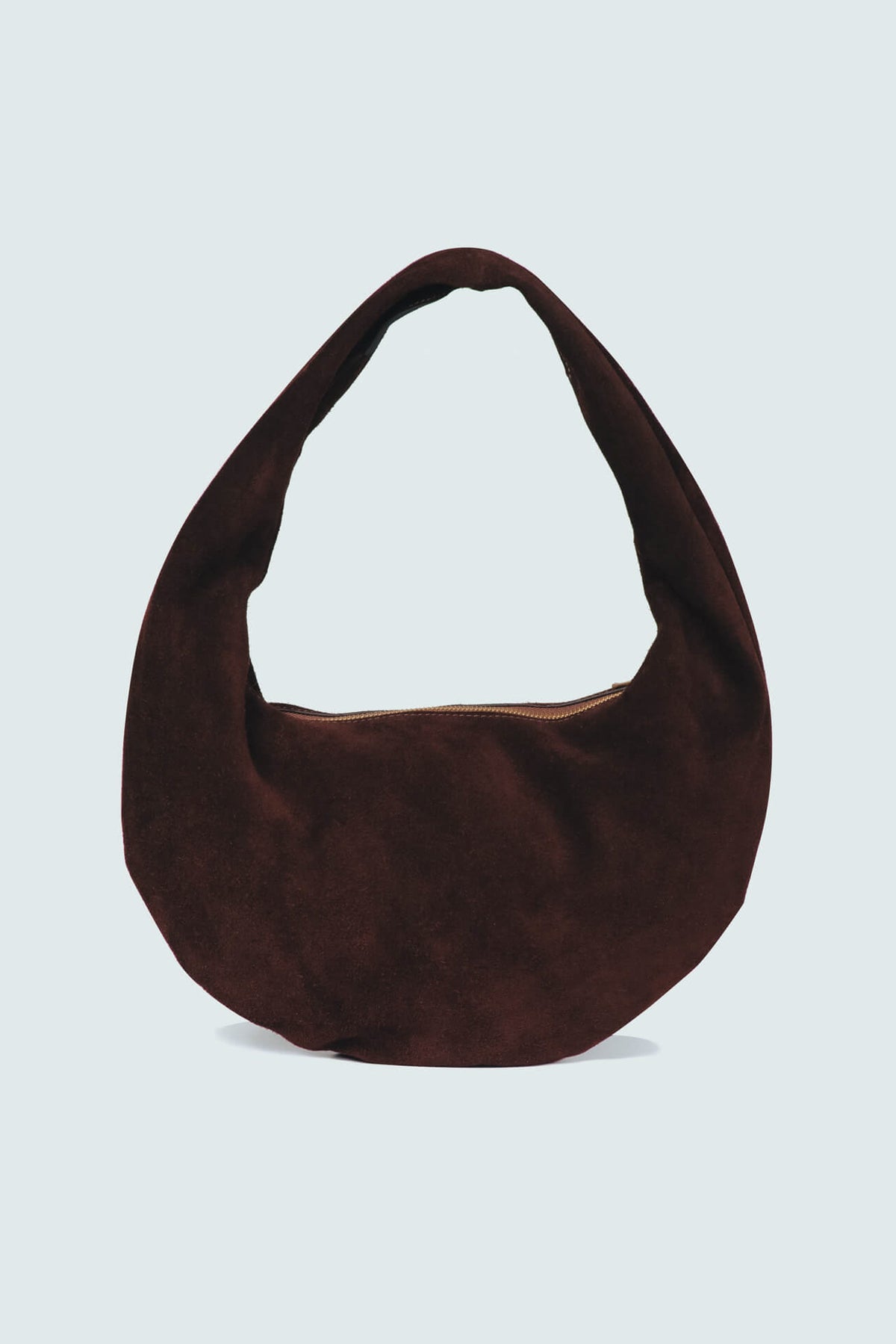 Suede Slouchy Shoulder Bag Chestnut