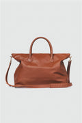 Soft Leather Duffle Bag Cognac