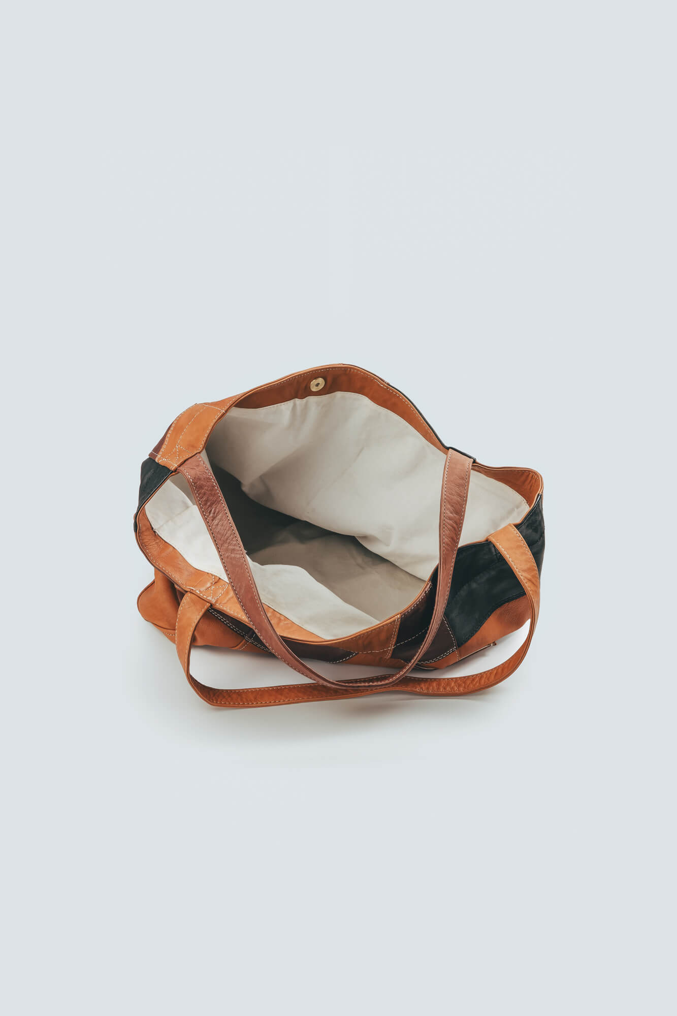 Up-cycled Patchwork Soft Leather Maxi Tote