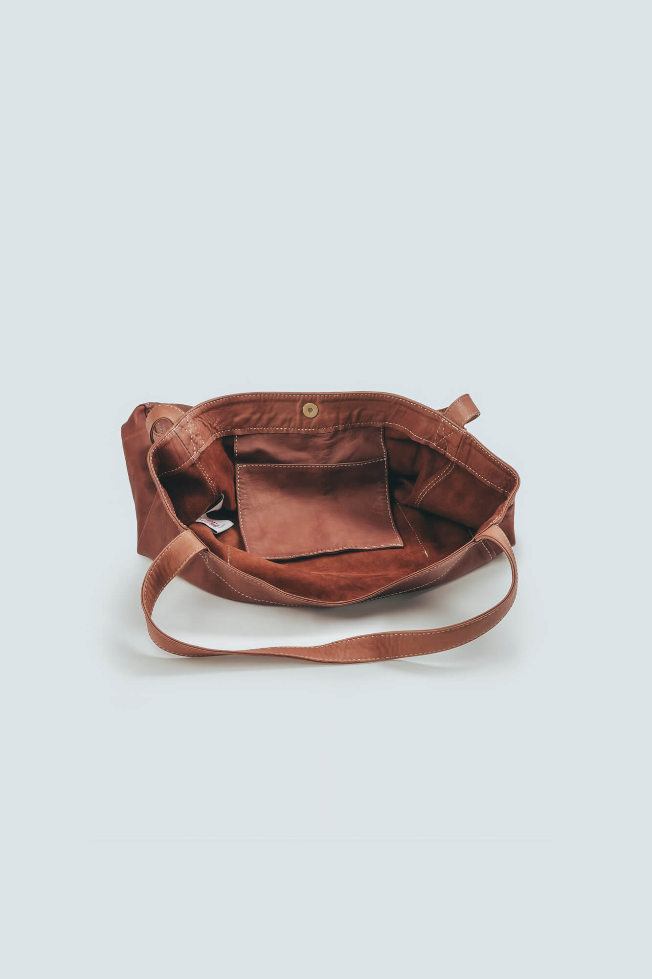 Soft Leather Maxi Tote Chestnut