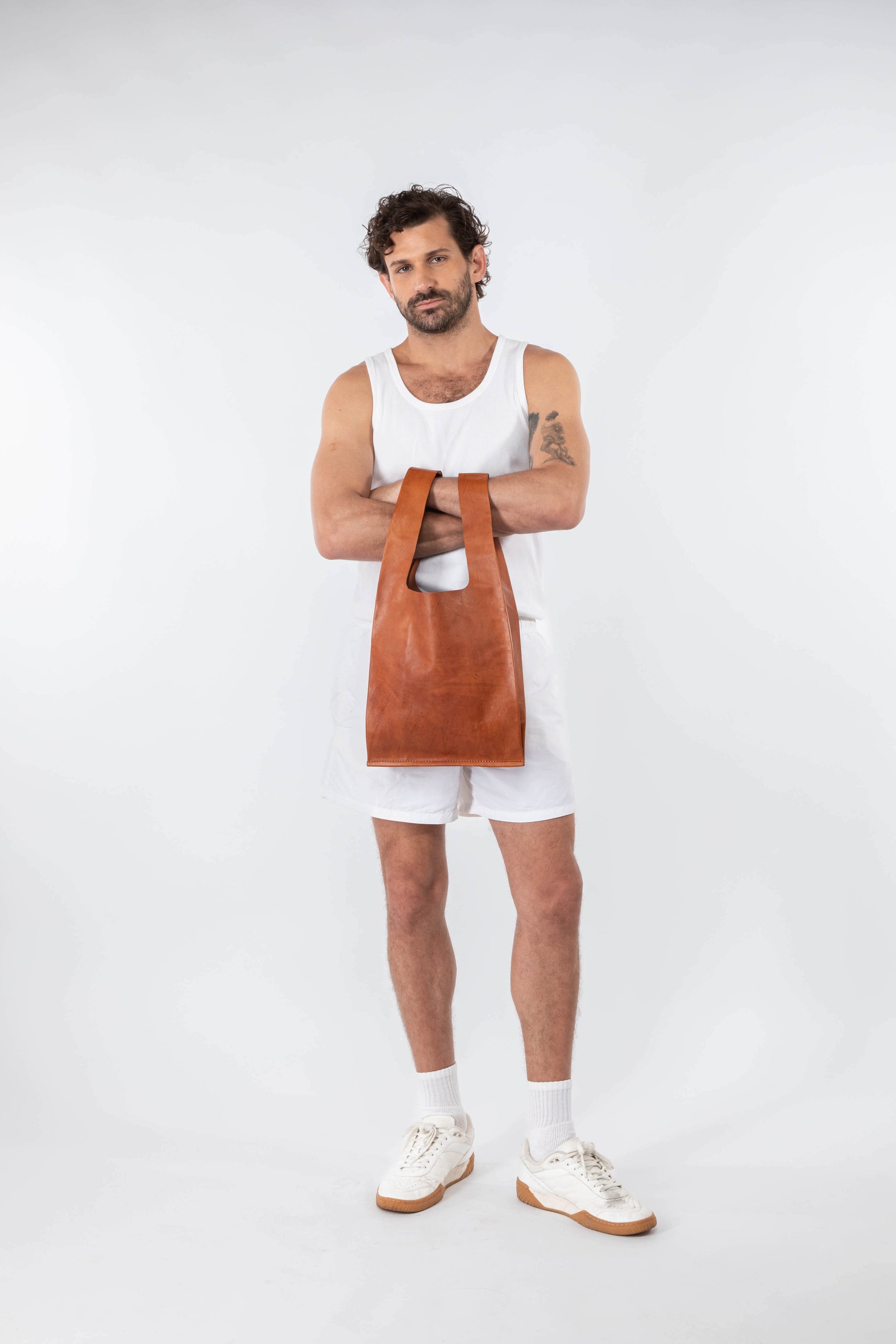Soft Leather Market Bag Cognac