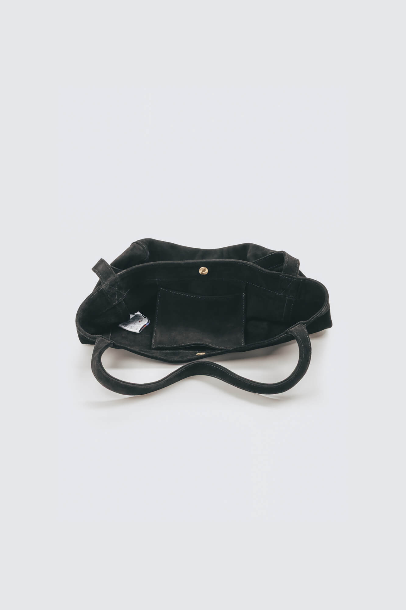 Suede Leather Maxi Tote Black