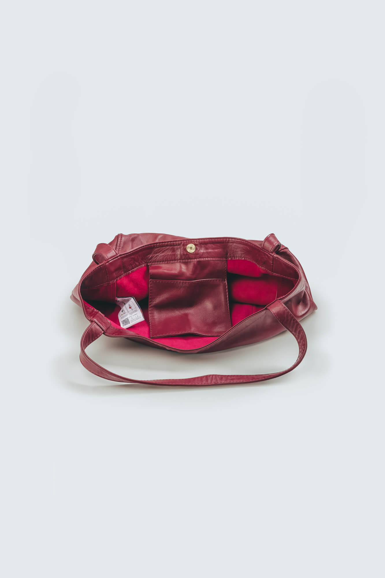 Soft Leather Maxi Tote Oxblood