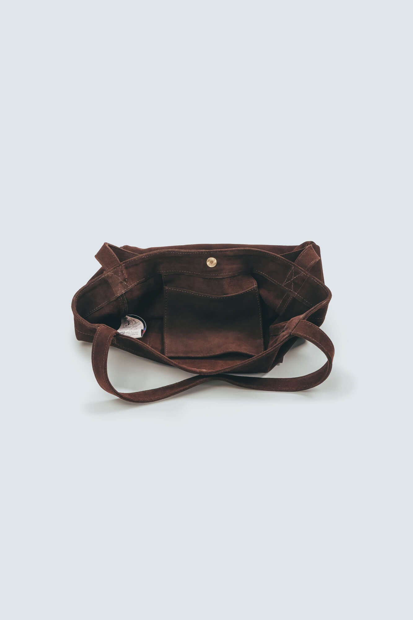 Suede Leather Maxi Tote Chestnut
