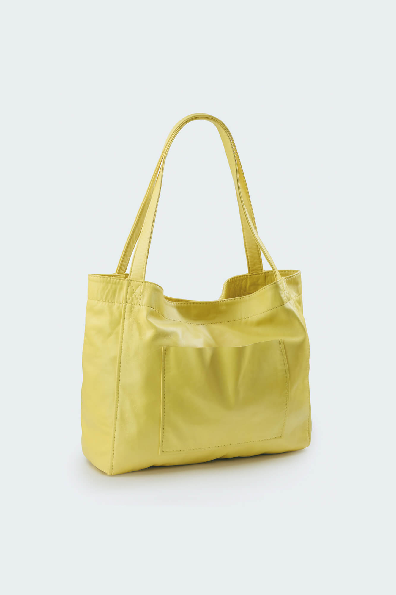 Soft Leather Maxi Tote Butter Yellow