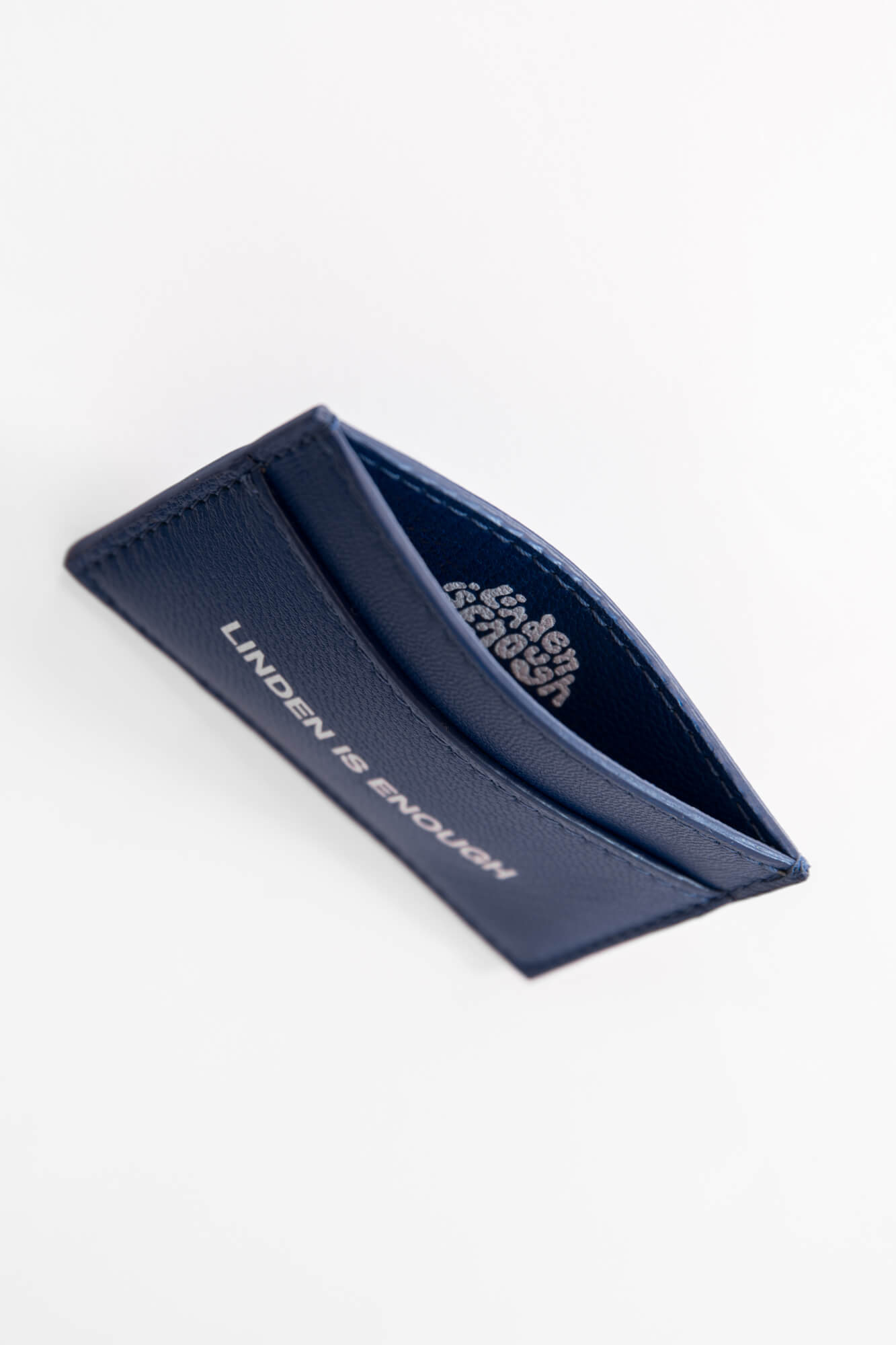 Leather Card Holder Blue