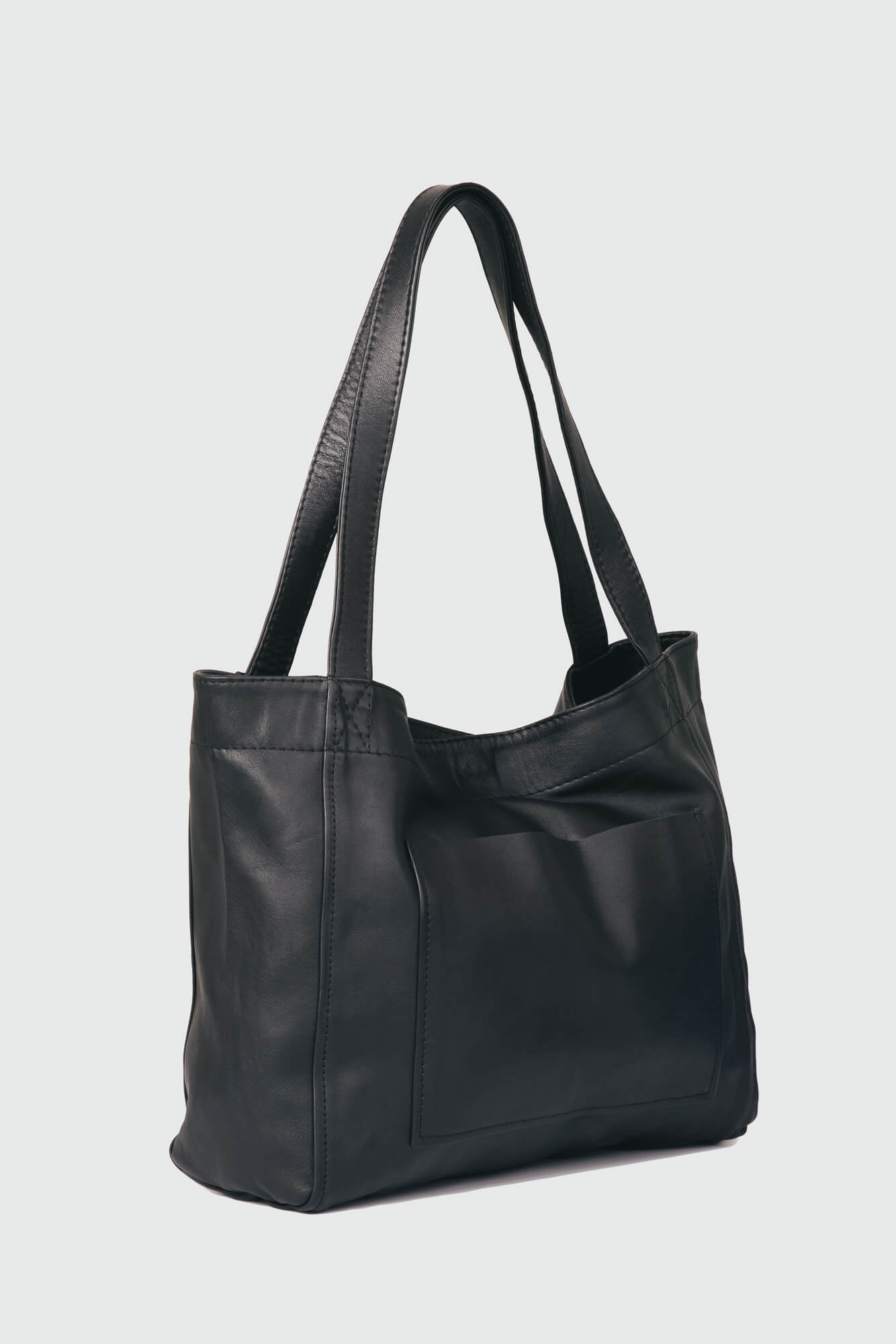 Soft Leather Medium Tote Black