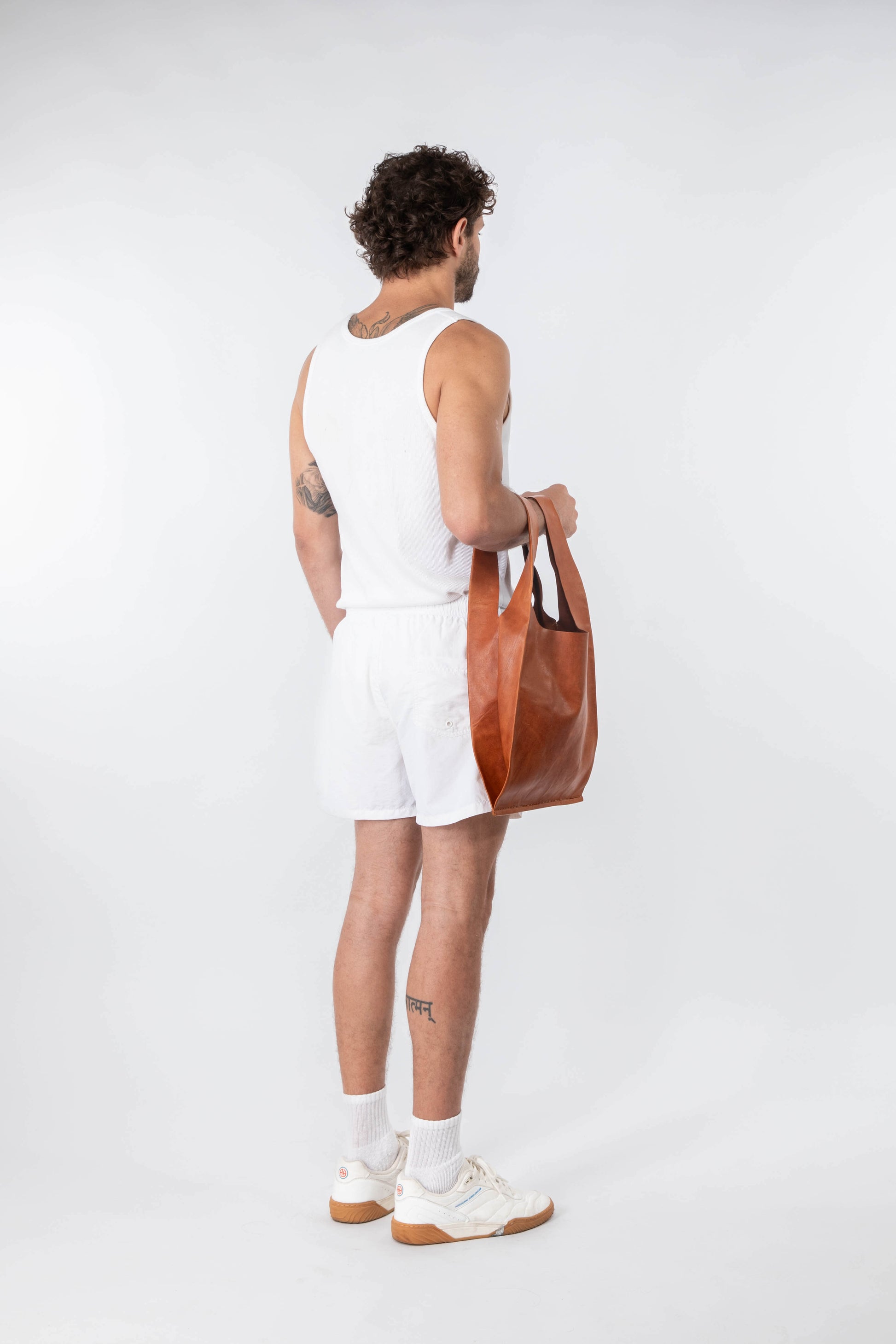 Soft Leather Market Bag Cognac