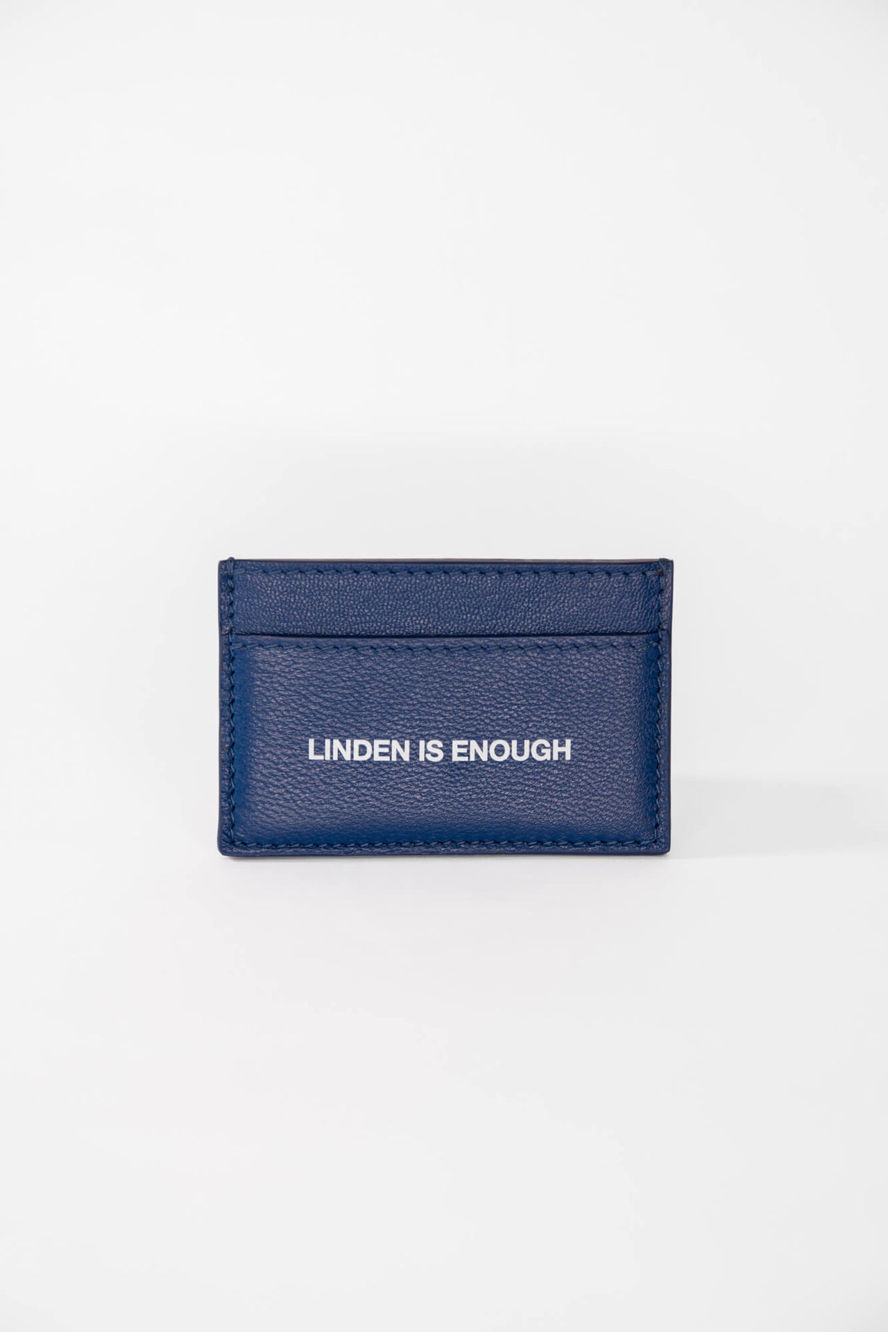 Leather Card Holder Blue