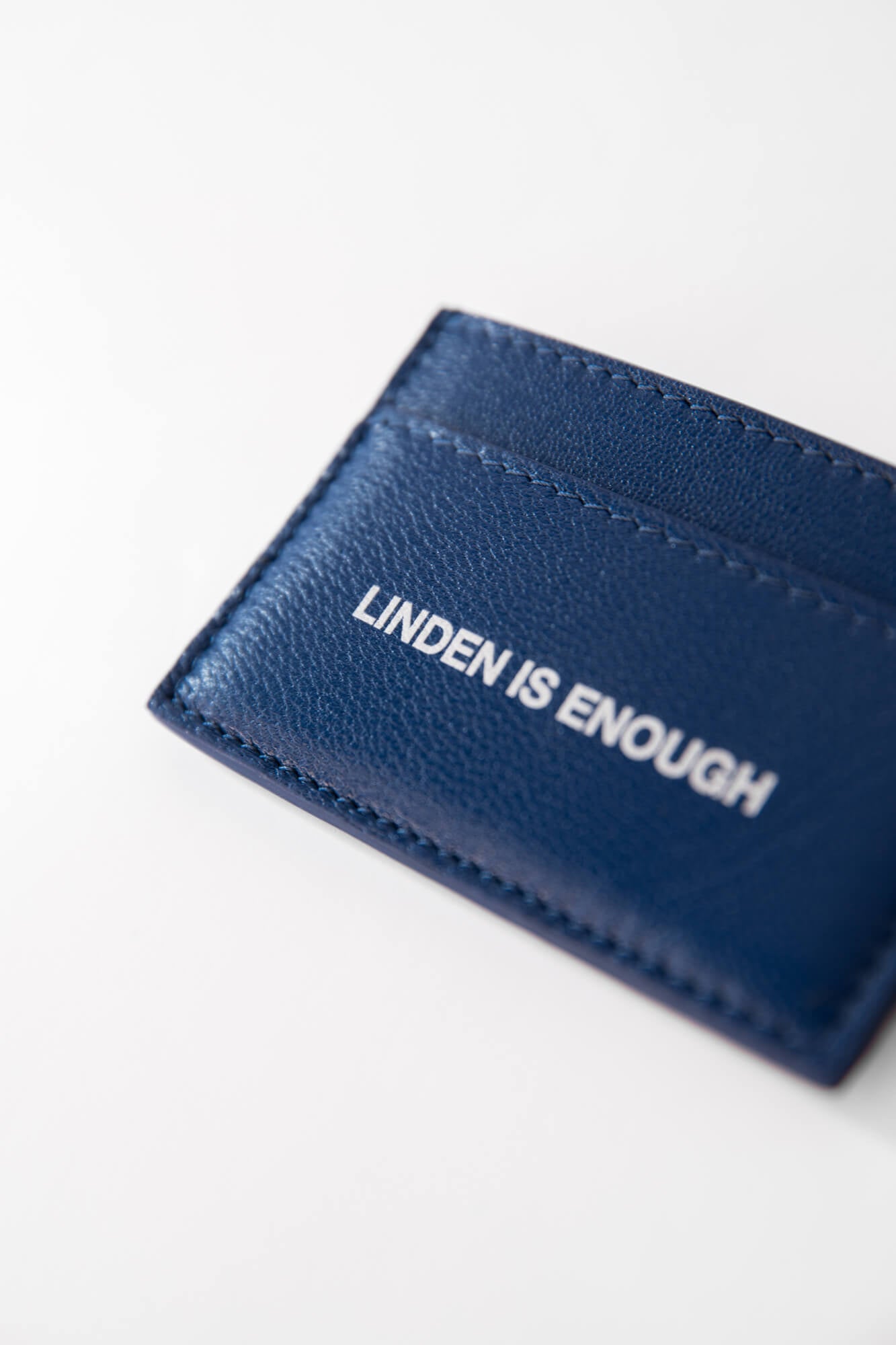 Leather Card Holder Blue