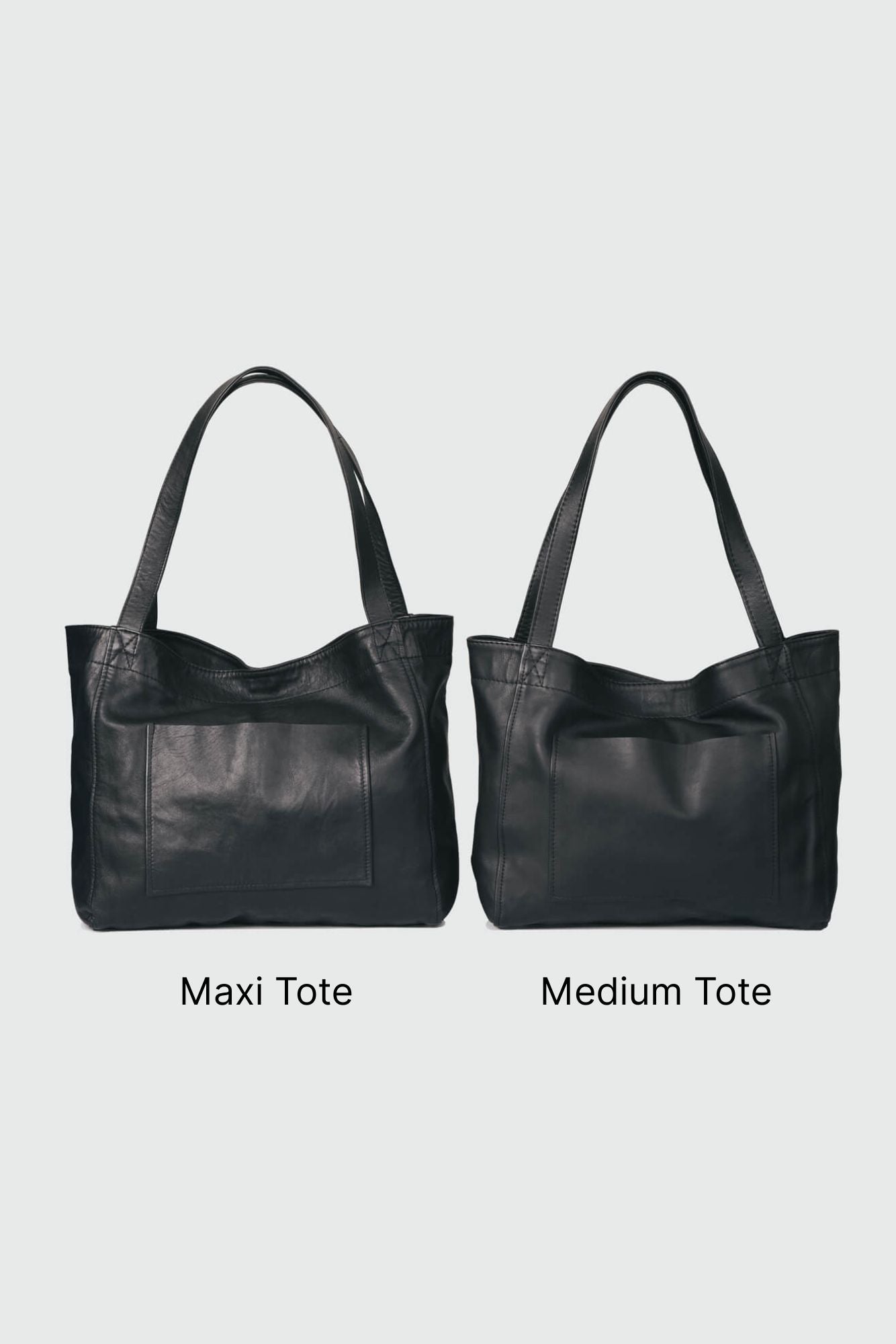 Soft Leather Maxi Tote Cognac