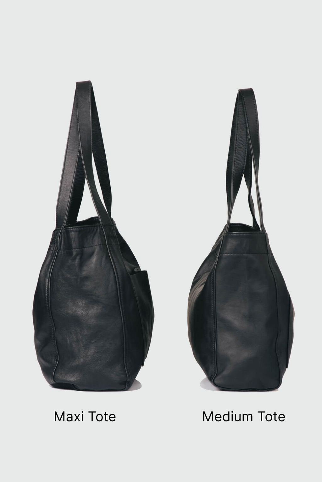 Soft Leather Maxi Tote Chestnut