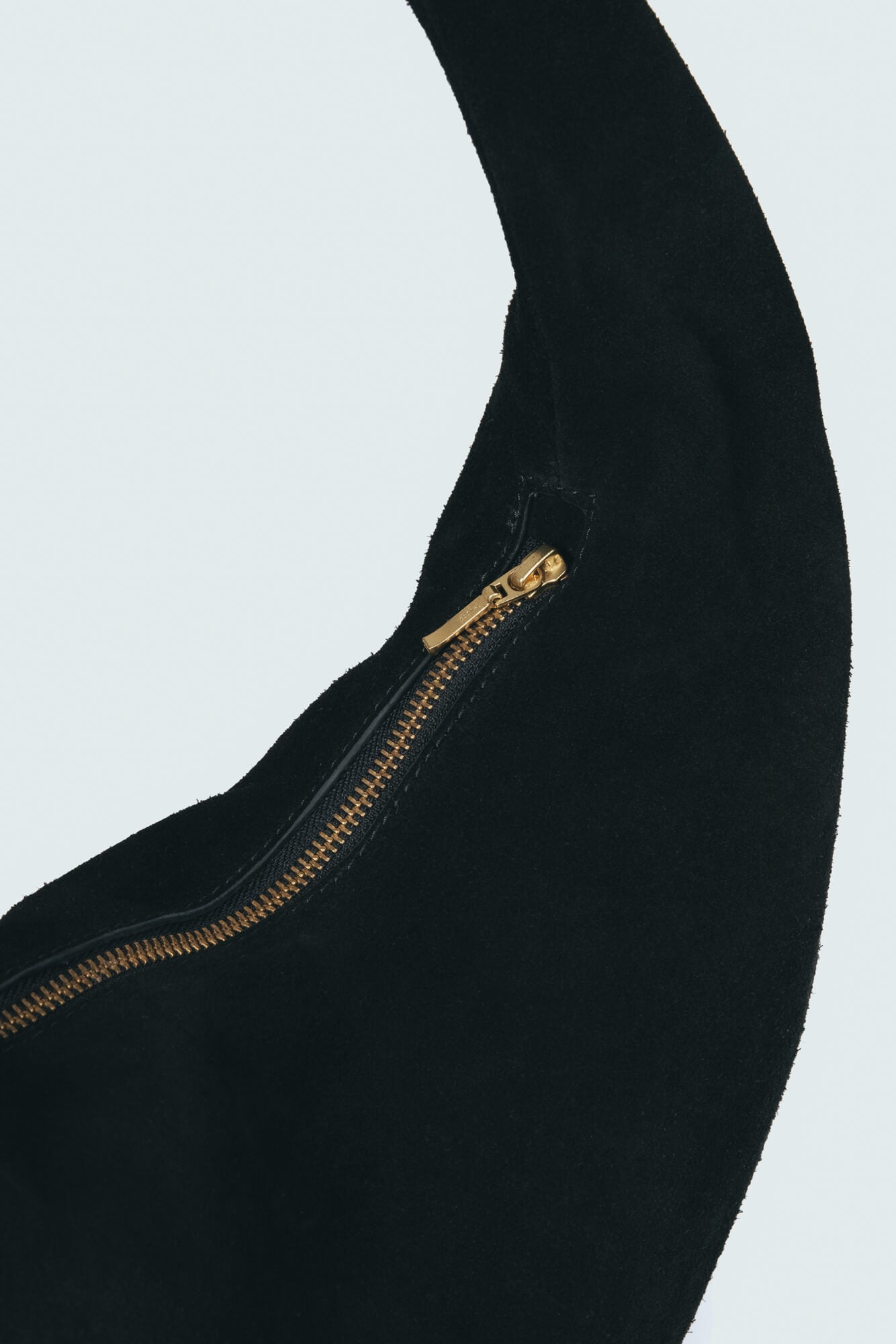 Suede Slouchy Shoulder Bag Black