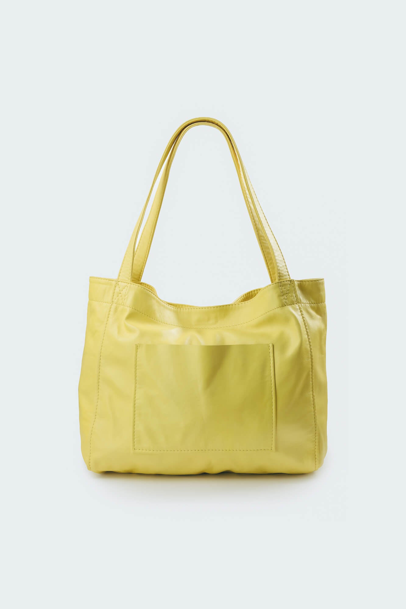 Soft Leather Maxi Tote Butter Yellow