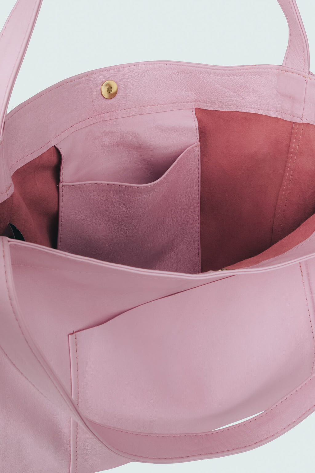 Soft Leather Maxi Tote Powder Pink