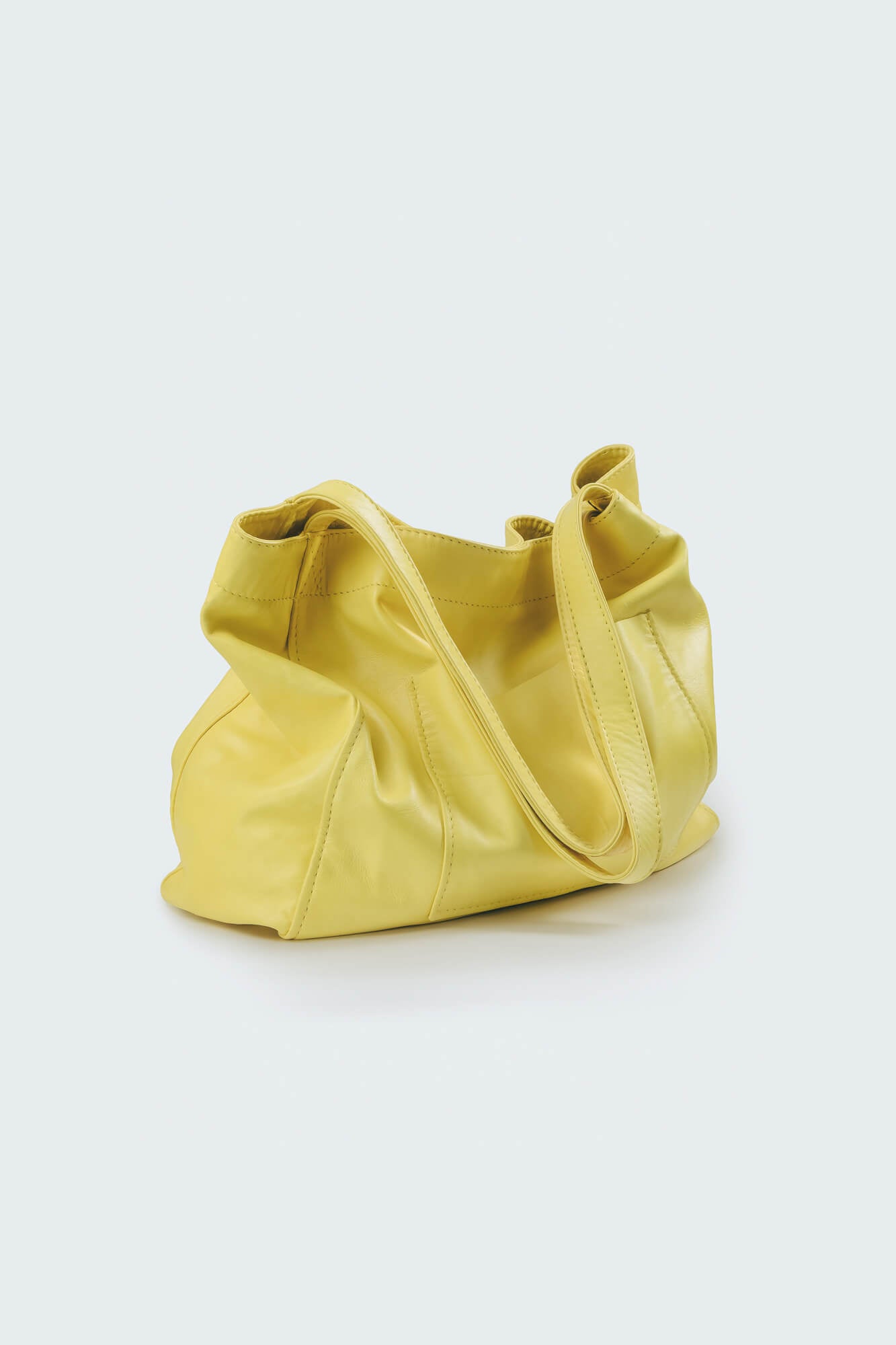 Soft Leather Maxi Tote Butter Yellow