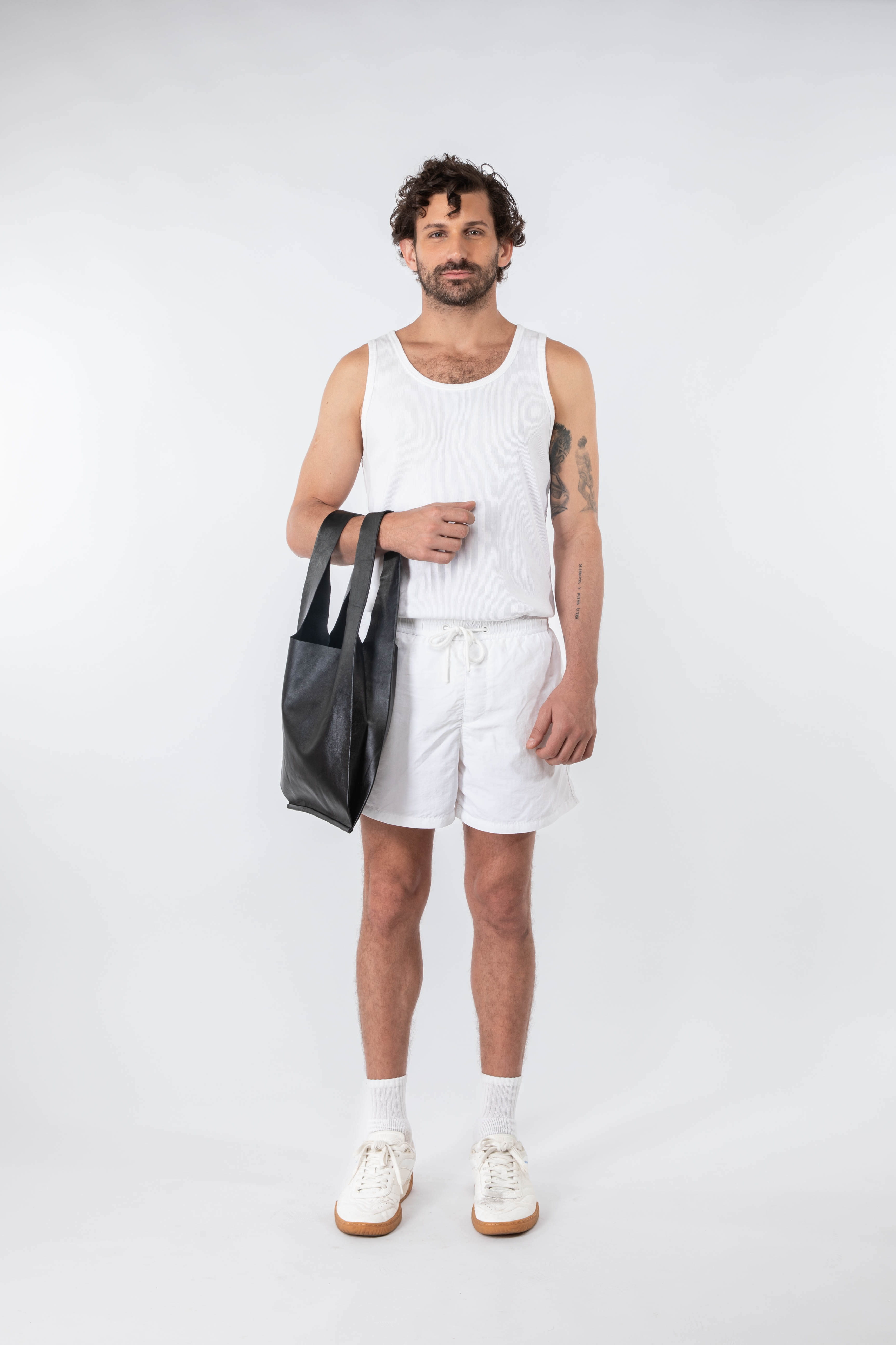 Soft Leather Market Bag Black