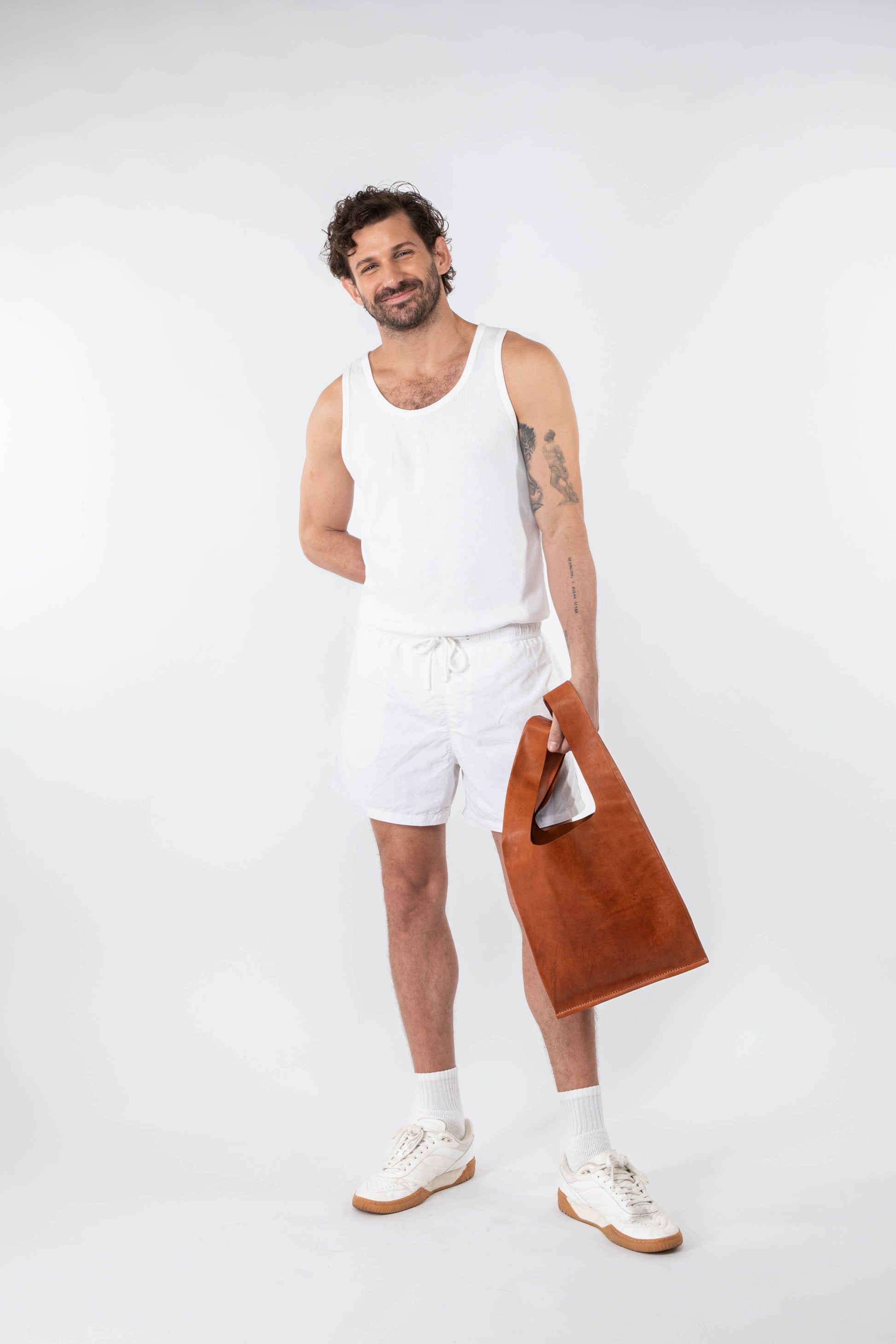 Soft Leather Market Bag Cognac