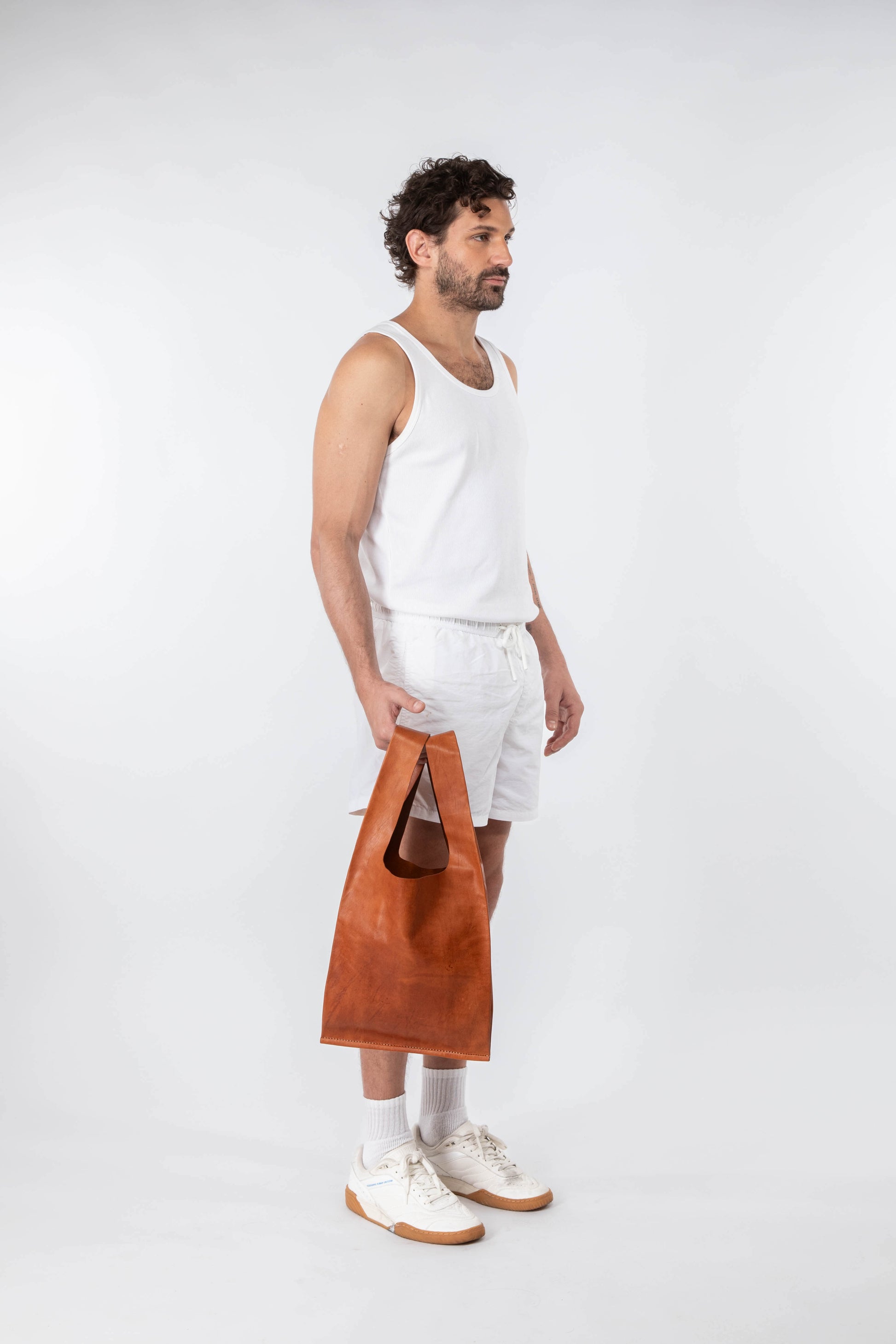 Soft Leather Market Bag Cognac