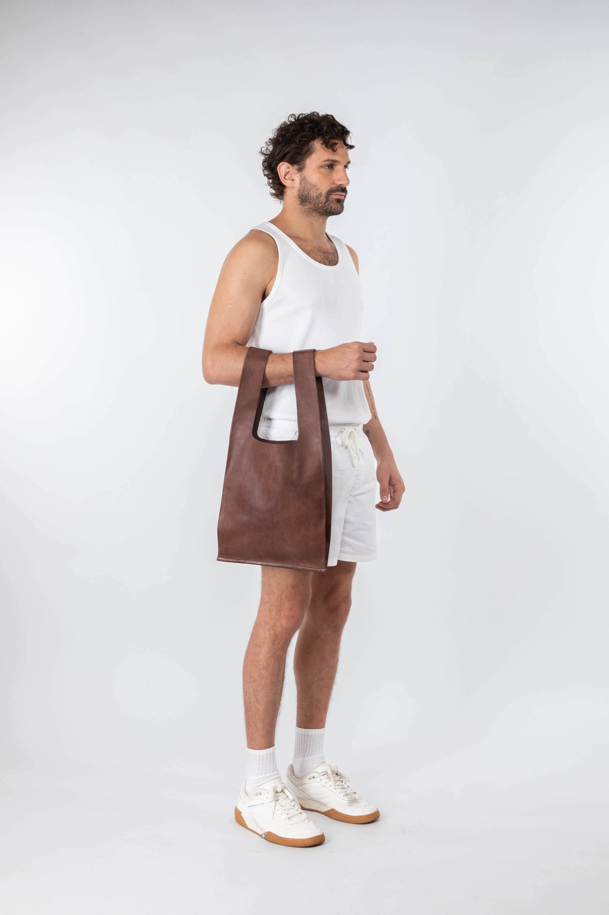 Soft Leather Market Bag Chestnut