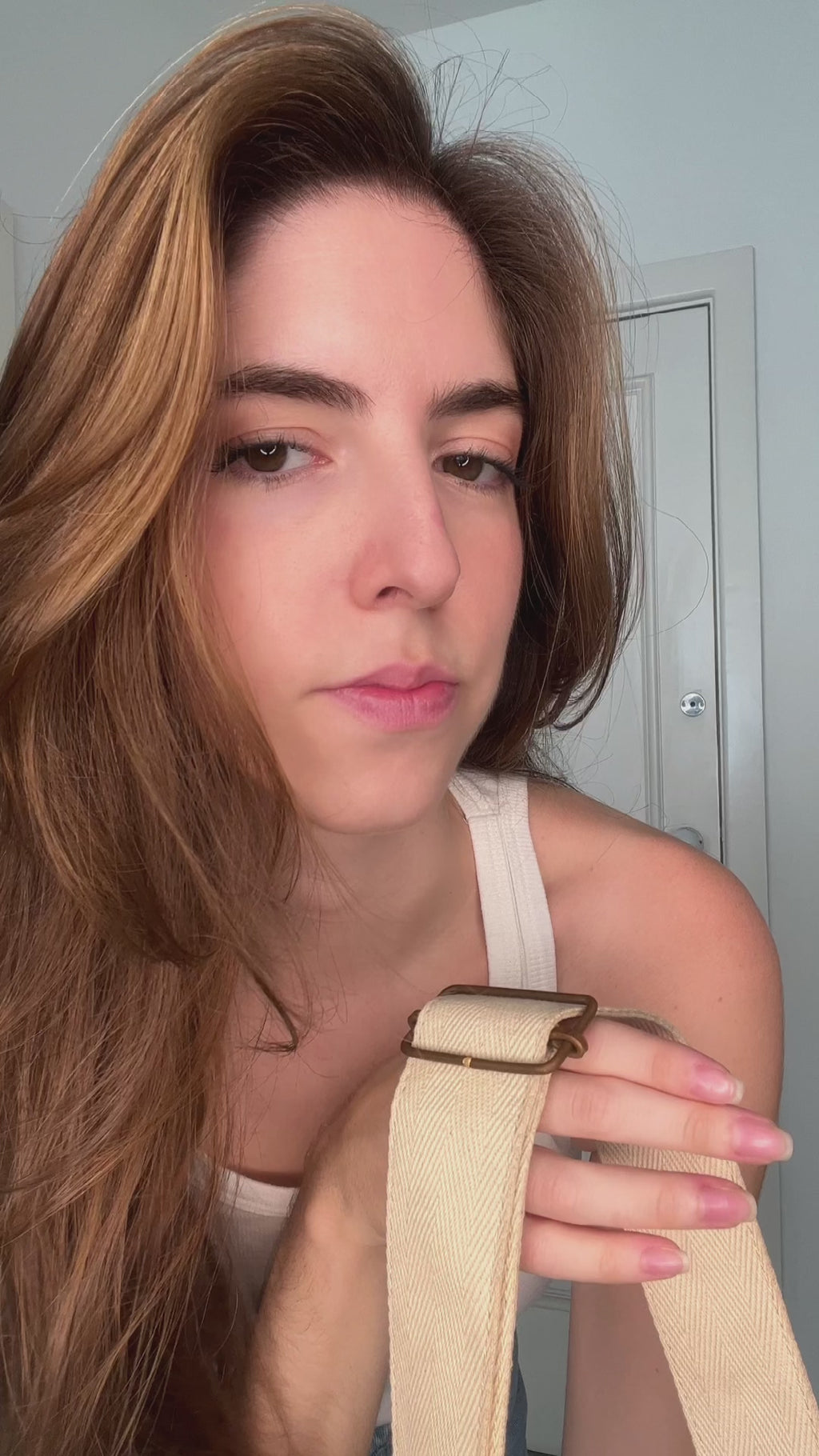 Soft Leather Crossbody Pouch Chestnut