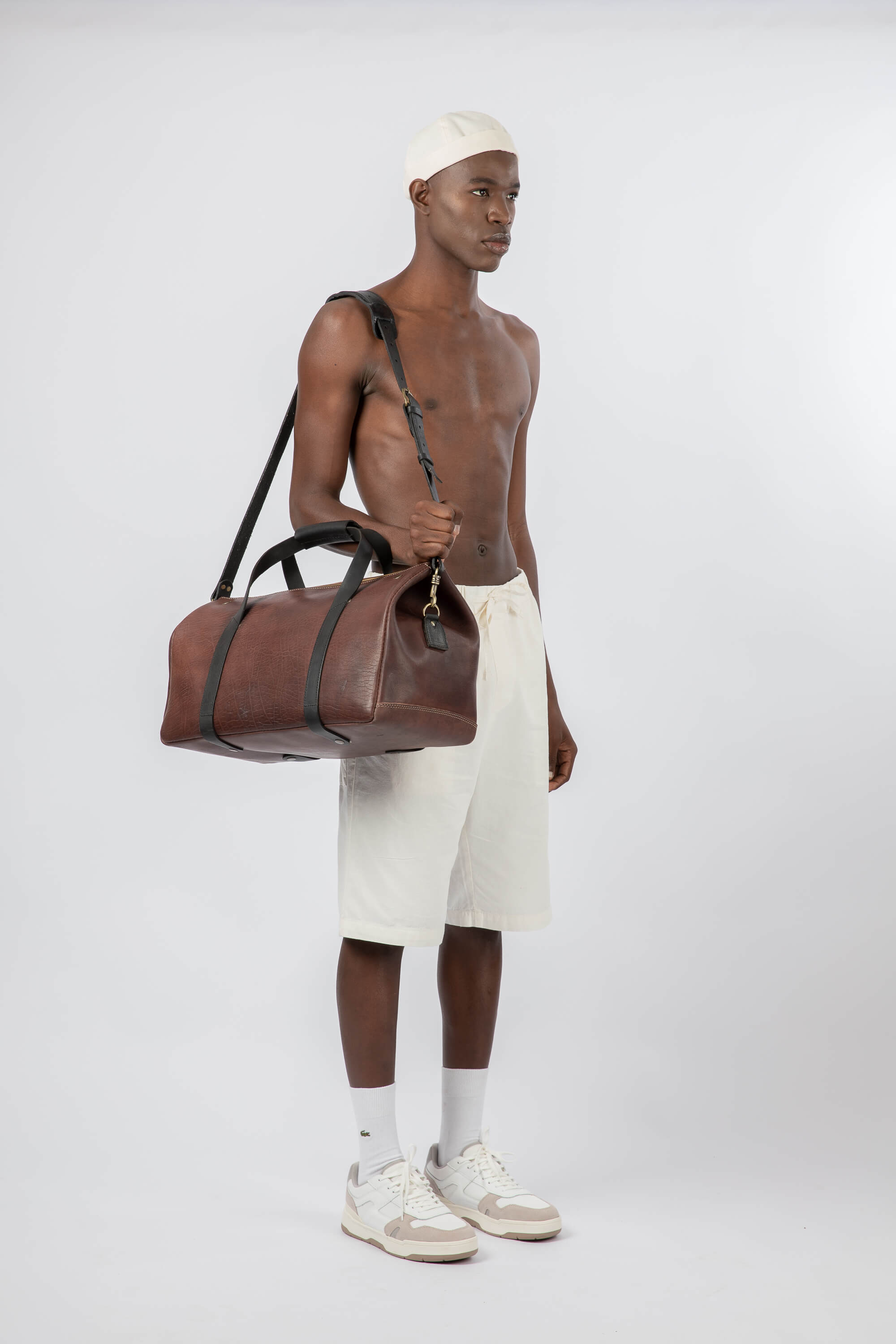 Leather Weekender Bag Chestnut