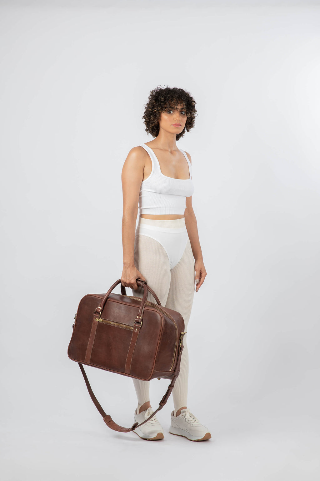 Leather Cabin Bag Chestnut