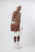 Leather Messenger Bag 15" Chestnut