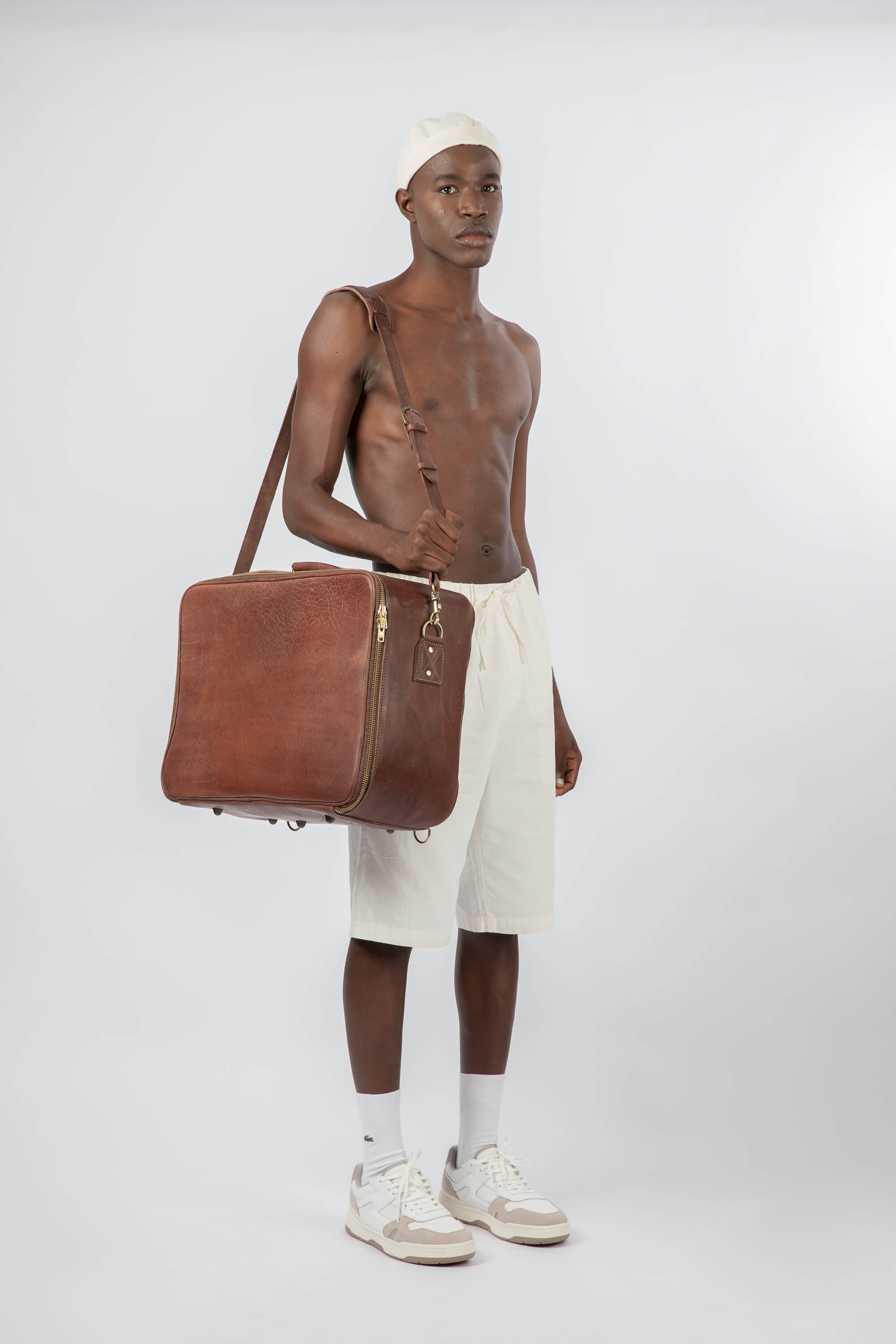 Leather Suitcase Chestnut