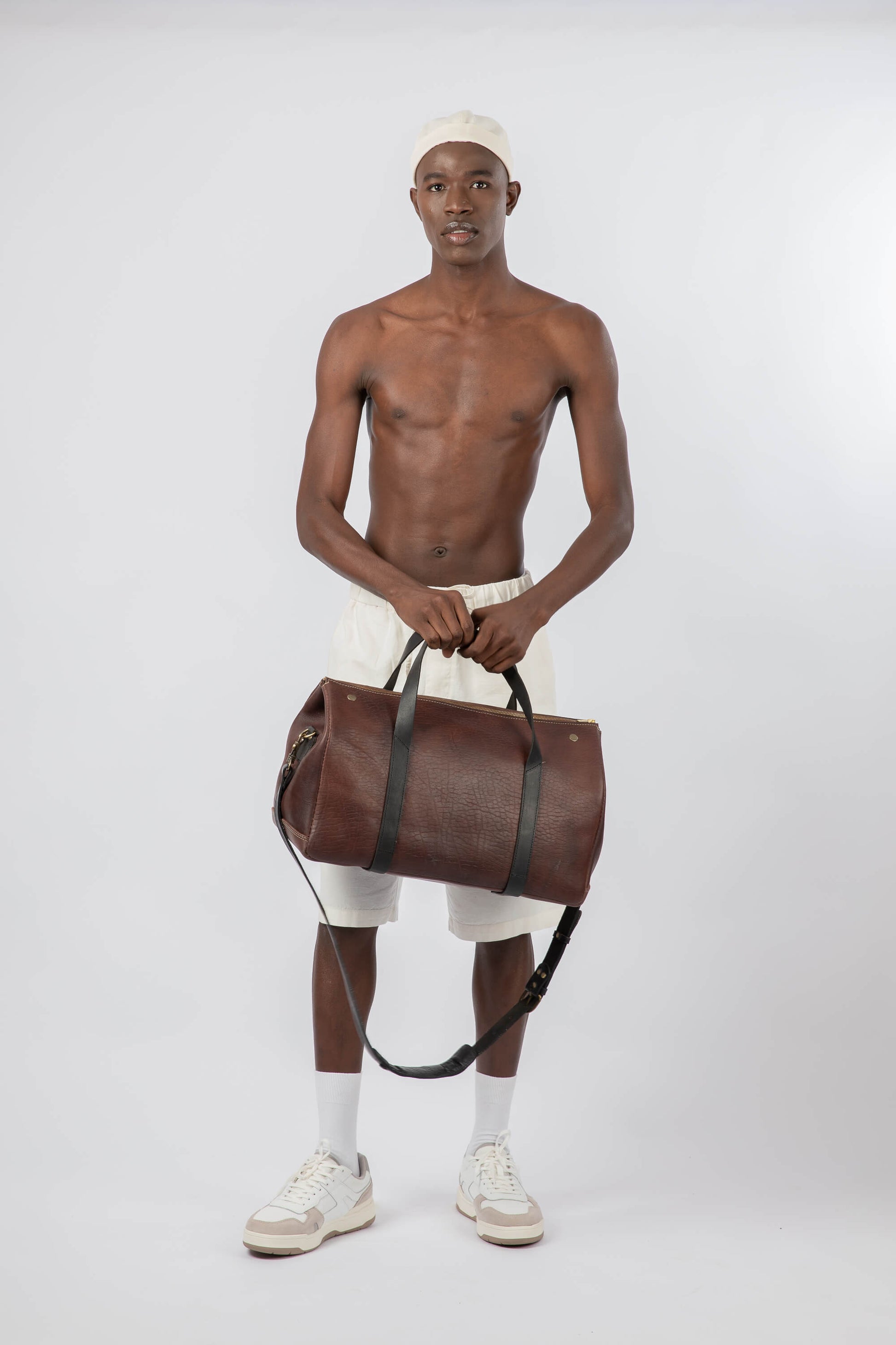 Leather Weekender Bag Chestnut