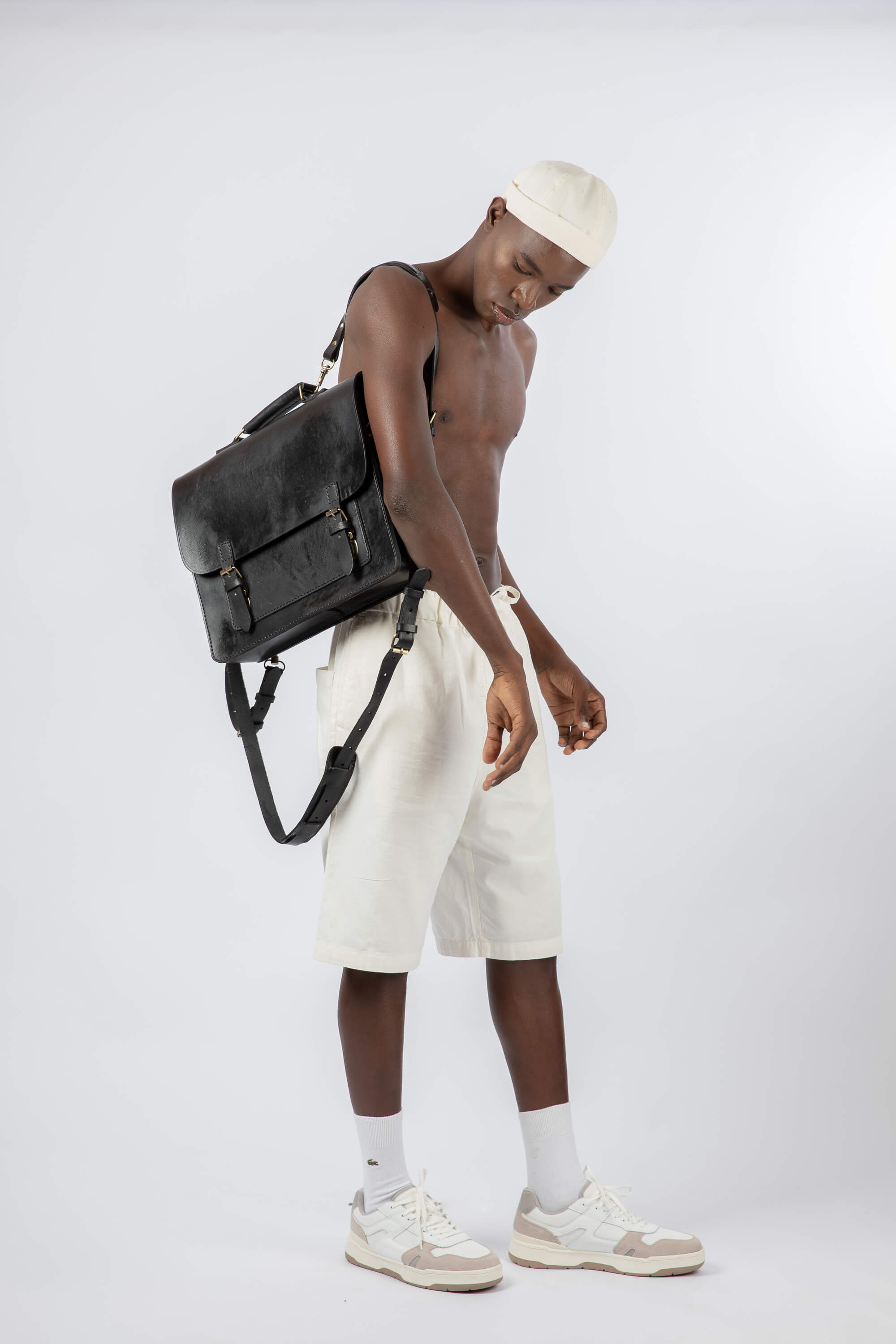 Satchel with backpack outlet straps