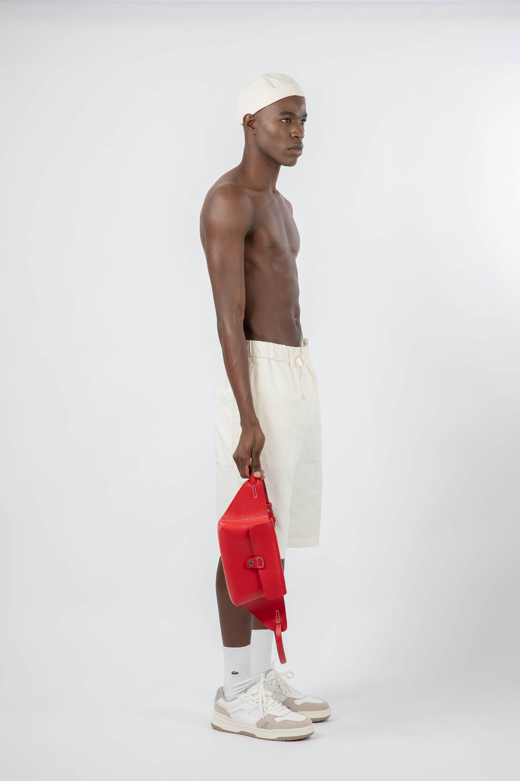 Leather Belt Bag Red