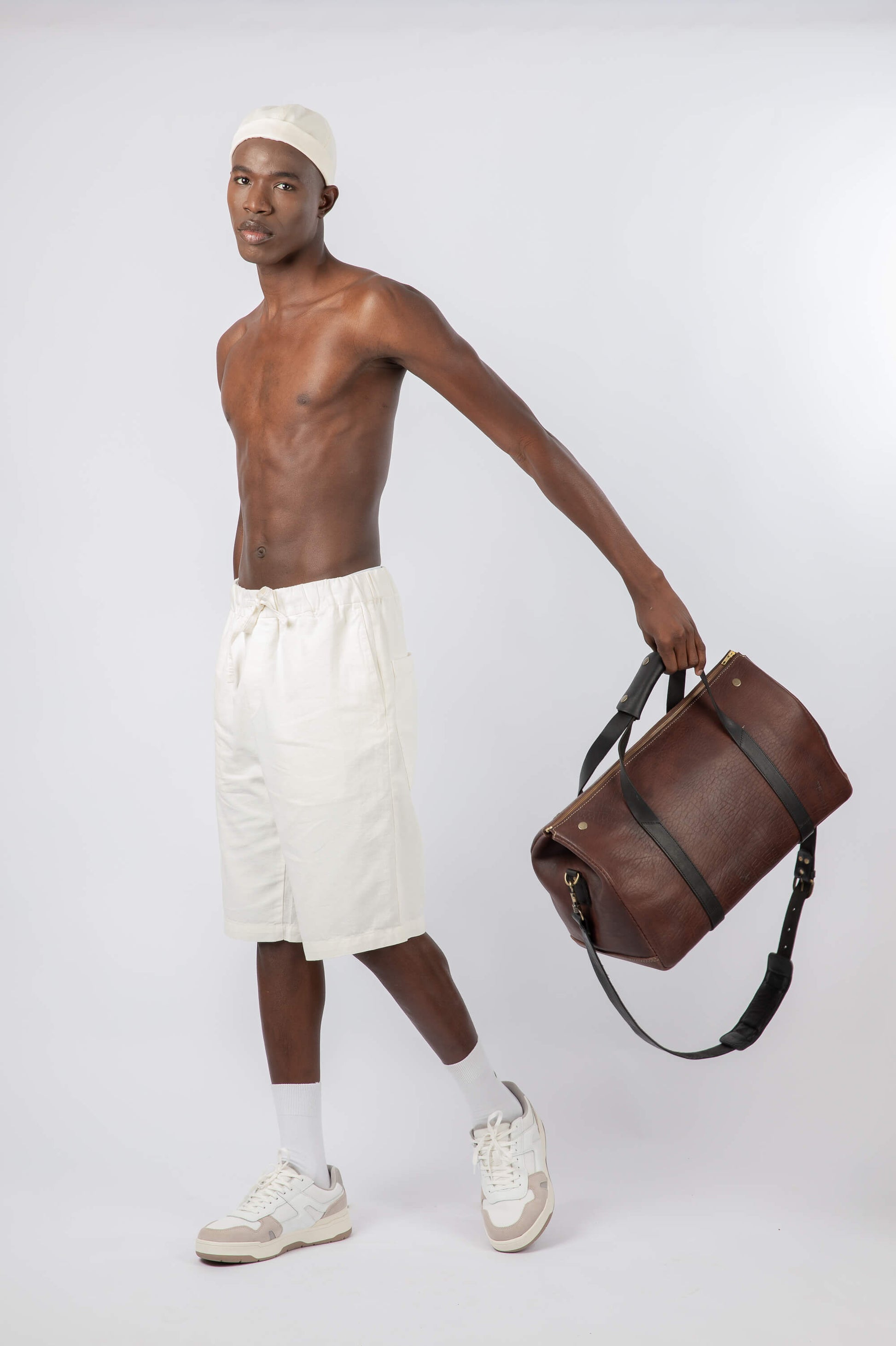 Leather Weekender Bag Chestnut