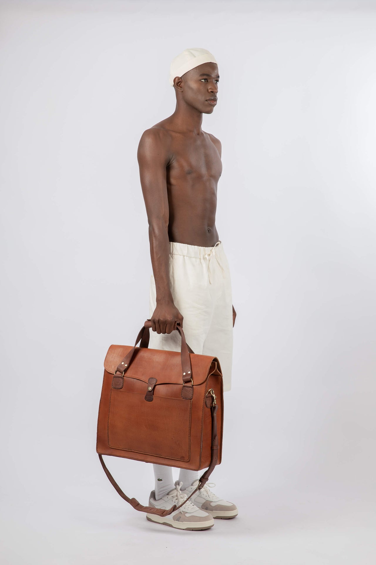 Leather Architect Portfolio Bag Cognac
