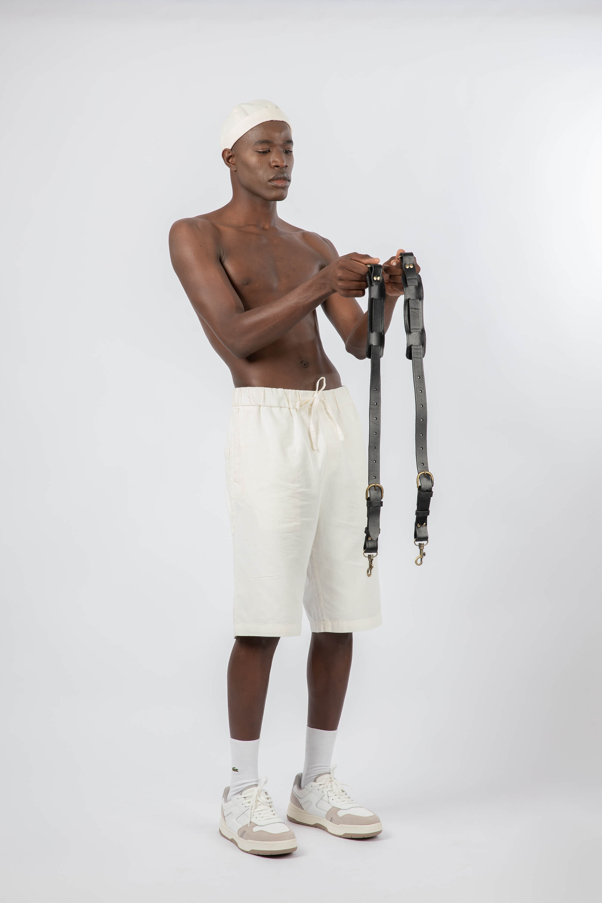 Leather Backpack Straps for Suitcase Black