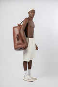 Leather Military Duffle Bag Chestnut